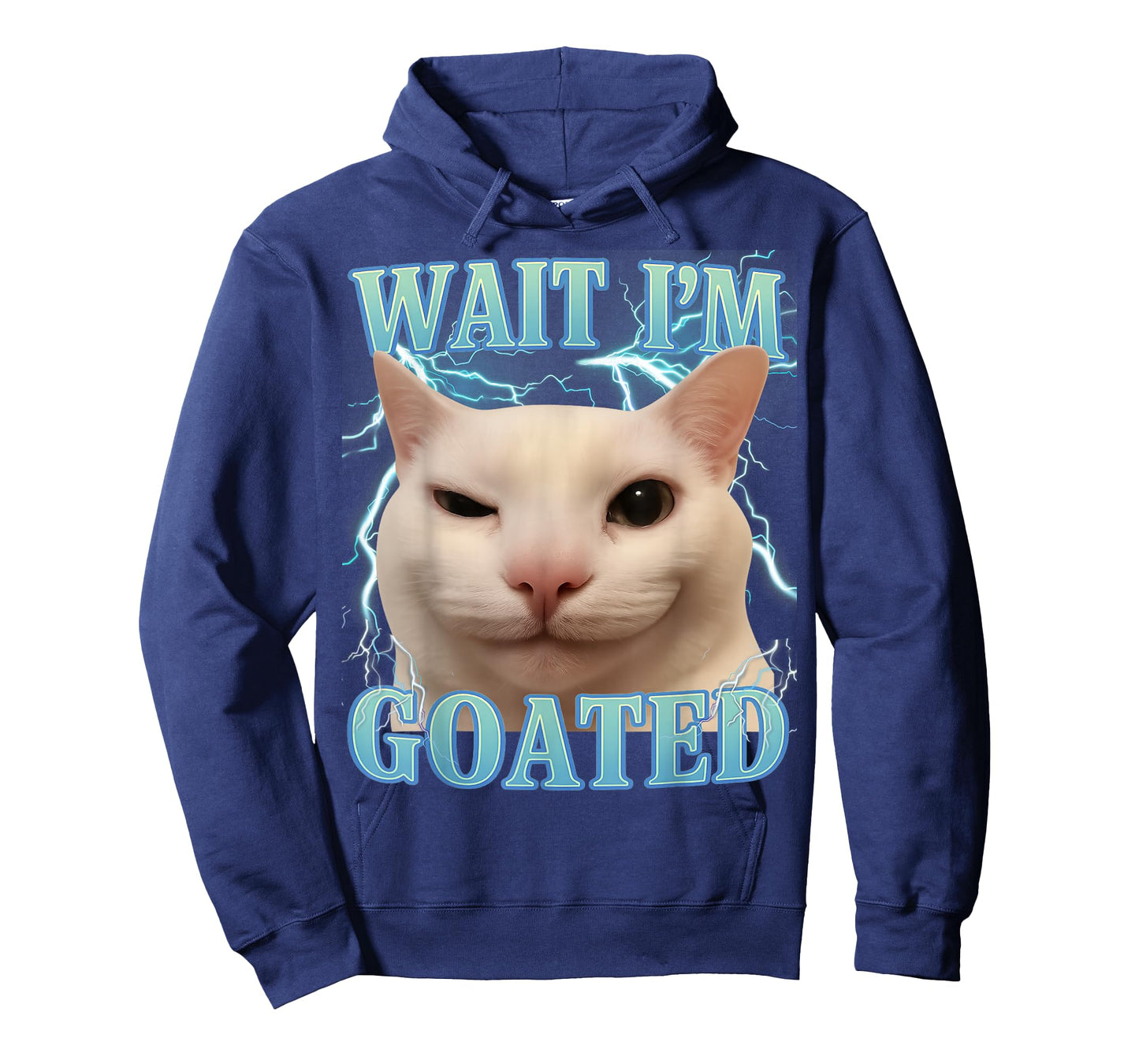 Wait I'm Goated Cat Silly Funny Cat Meme Men Women Graphic T-Shirt