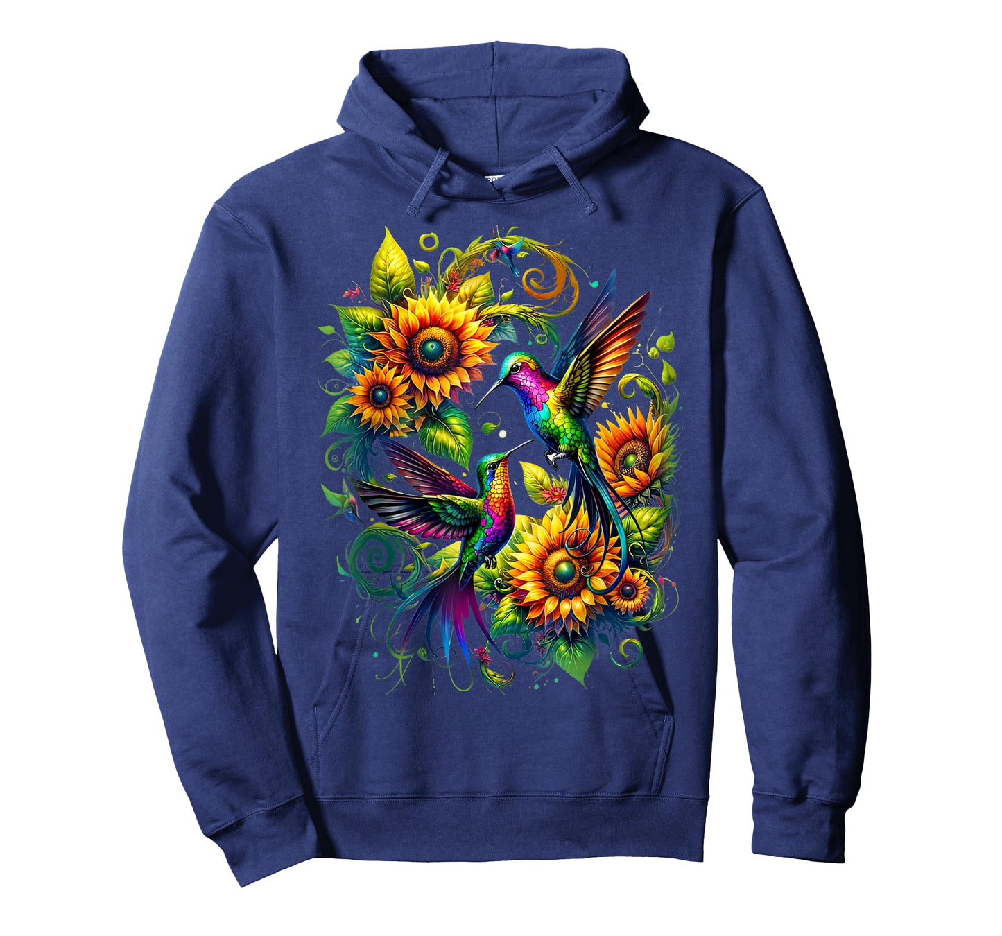 Colorful Hummingbird Sunflower Birds Watching Art Women Men T-Shirt