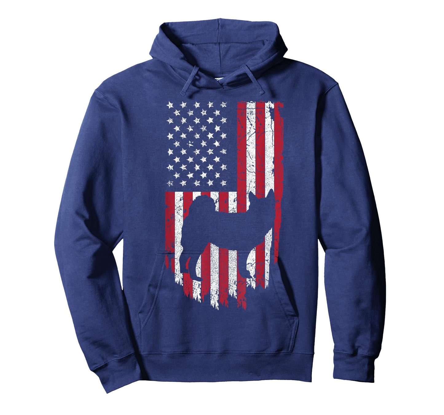 Norwegian Elk-hound Dog Silhouette Shirts, 4th Of July USA Women Kids Men T-Shirt