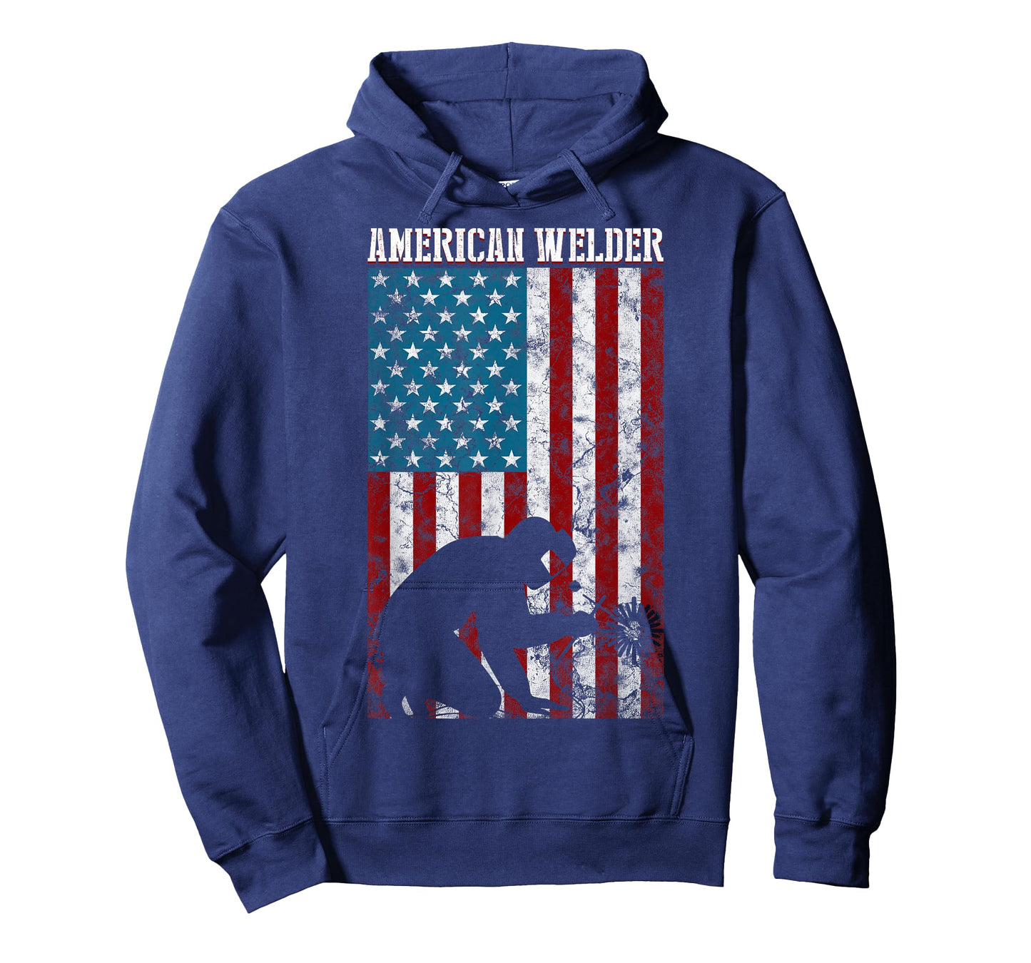 Welding Vintage Distressed American Flag Patriotic Welder T-Shirt