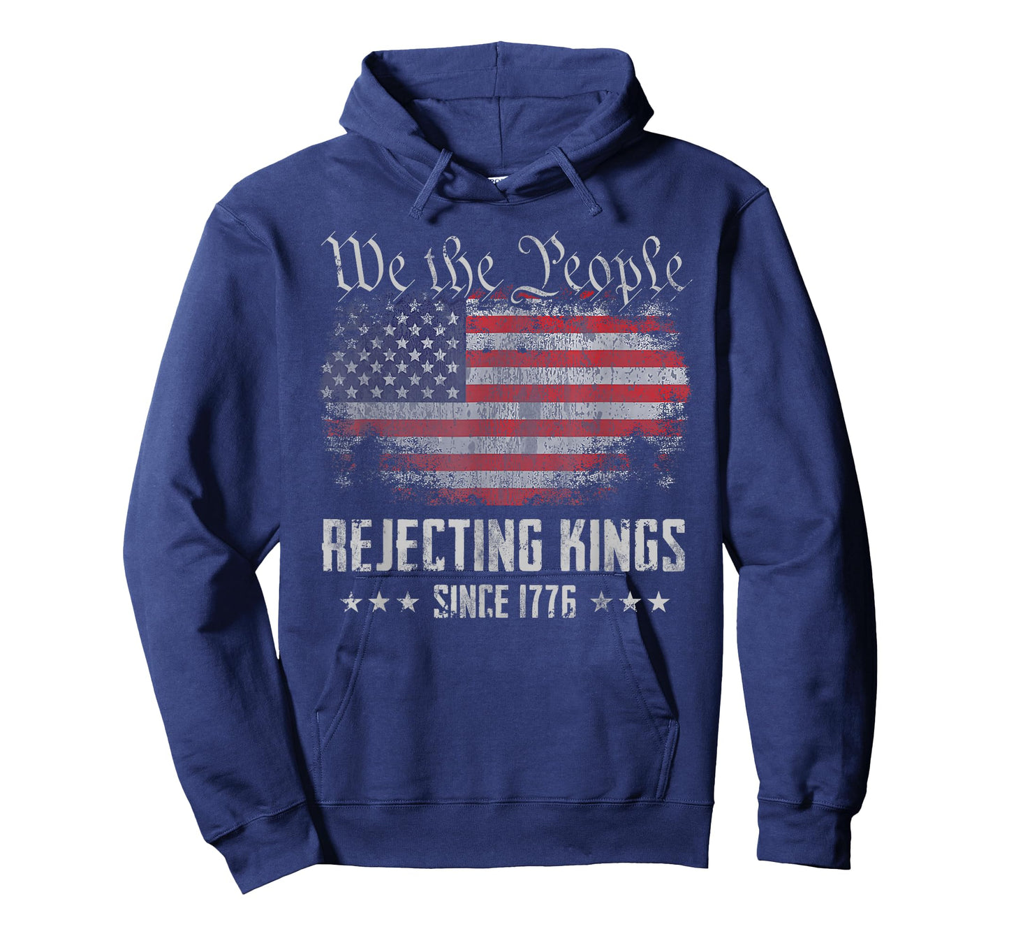 Rejecting Kings Since 1776 Patriotic USA Flag 4th of July T-Shirt