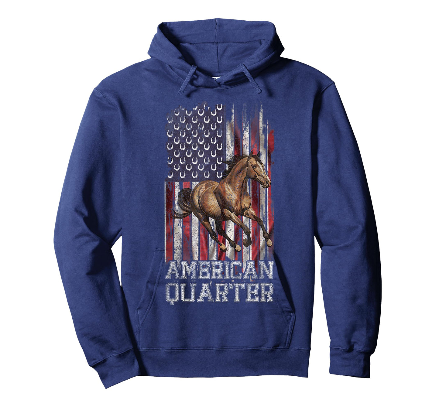USA Flag American Quarter Horse Lover, Horseback Riding T-Shirt