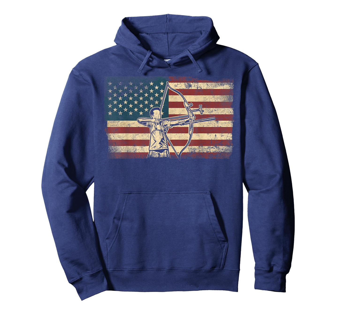 Archery Bow Archer Usa American Flag Vintage Compound Bow T-Shirt