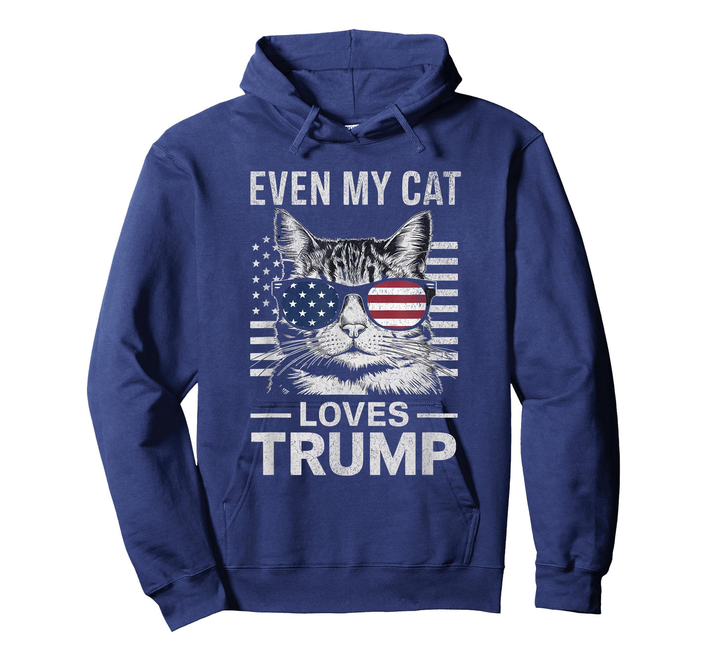 Cat Sunglasses USA Flag Even My Cat Loves Trump T-Shirt