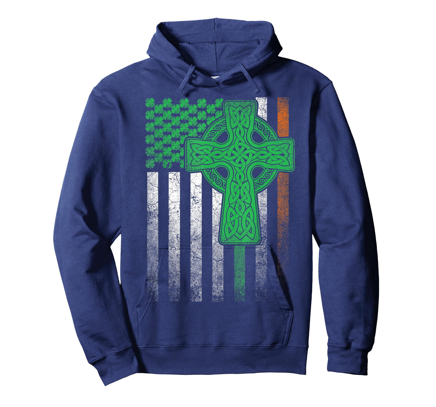 Irish American Flag Ireland Flag ST PATRICKS DAY Gift Cross T-Shirt