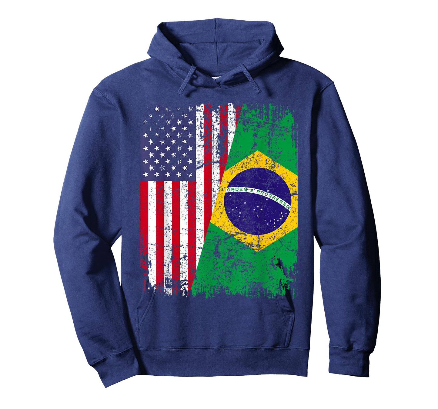 Brazilian Roots | Half American Flag | Brazil T-Shirt