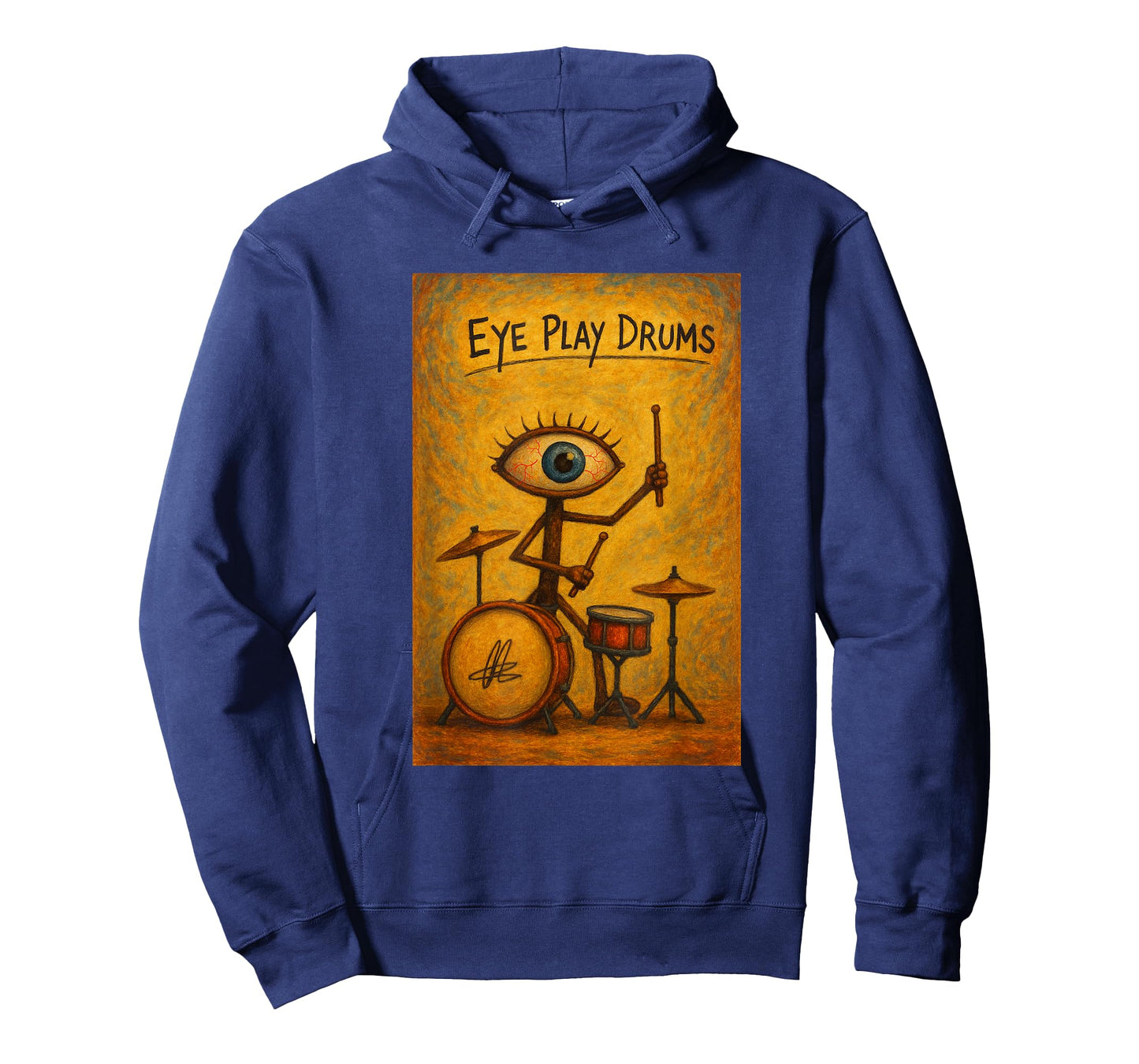 Drummer, Eye Play Drums, Surrealist Art T-Shirt