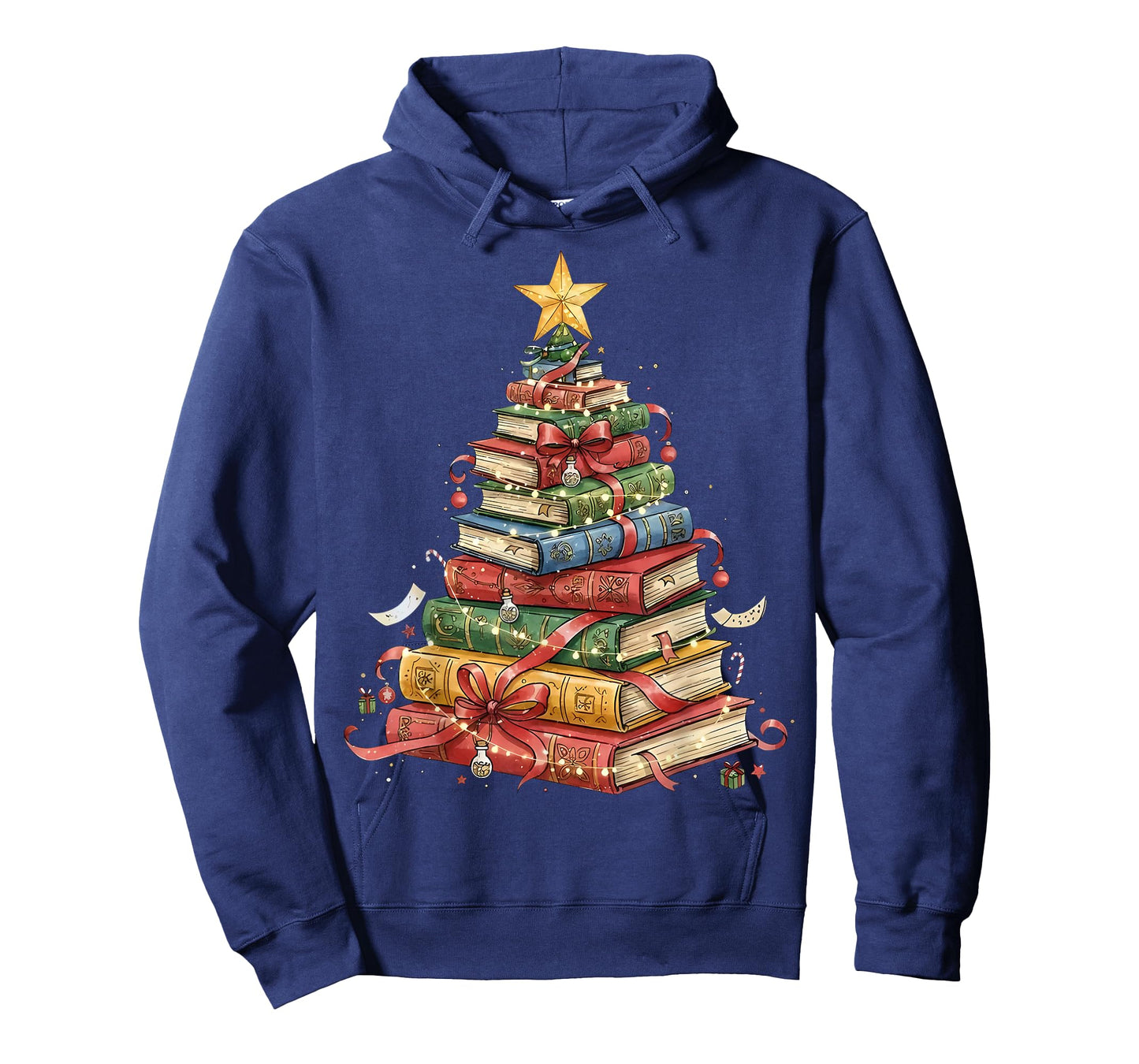 All Booked for Christmas Book Christmas Tree Lights T-Shirt