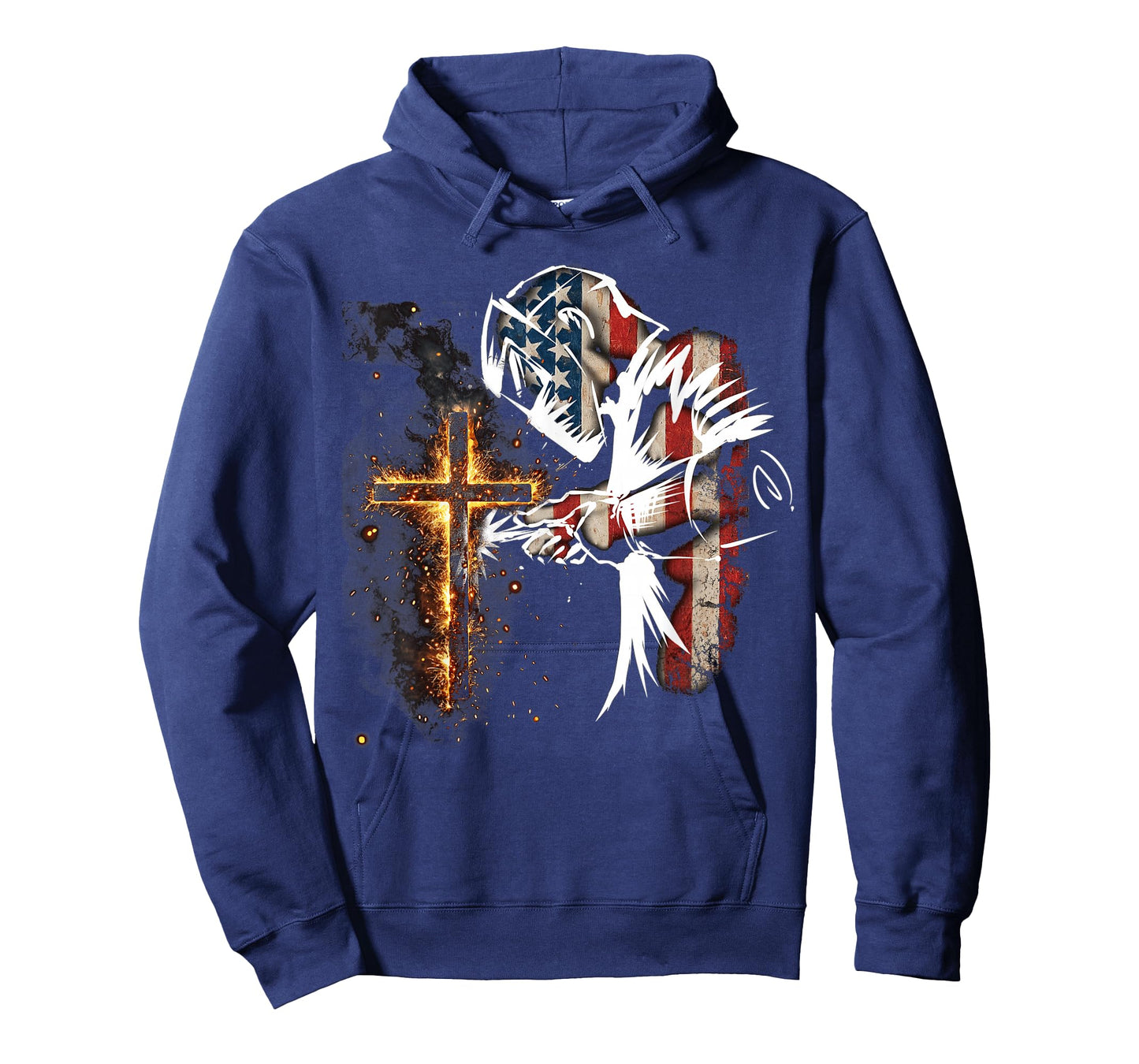 Welder American Flag Mig Tig Welding Faith Cross Christian T-Shirt