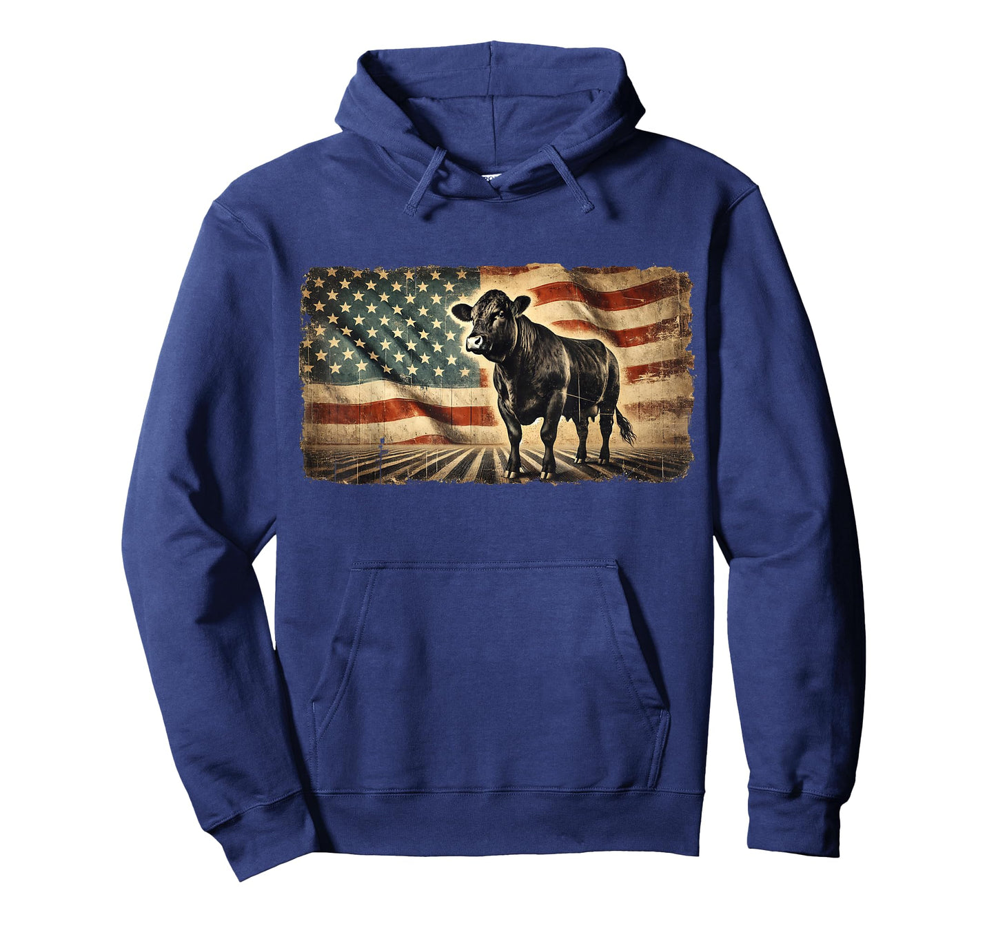 Angus Rancher USA American Flag Cow T-Shirt