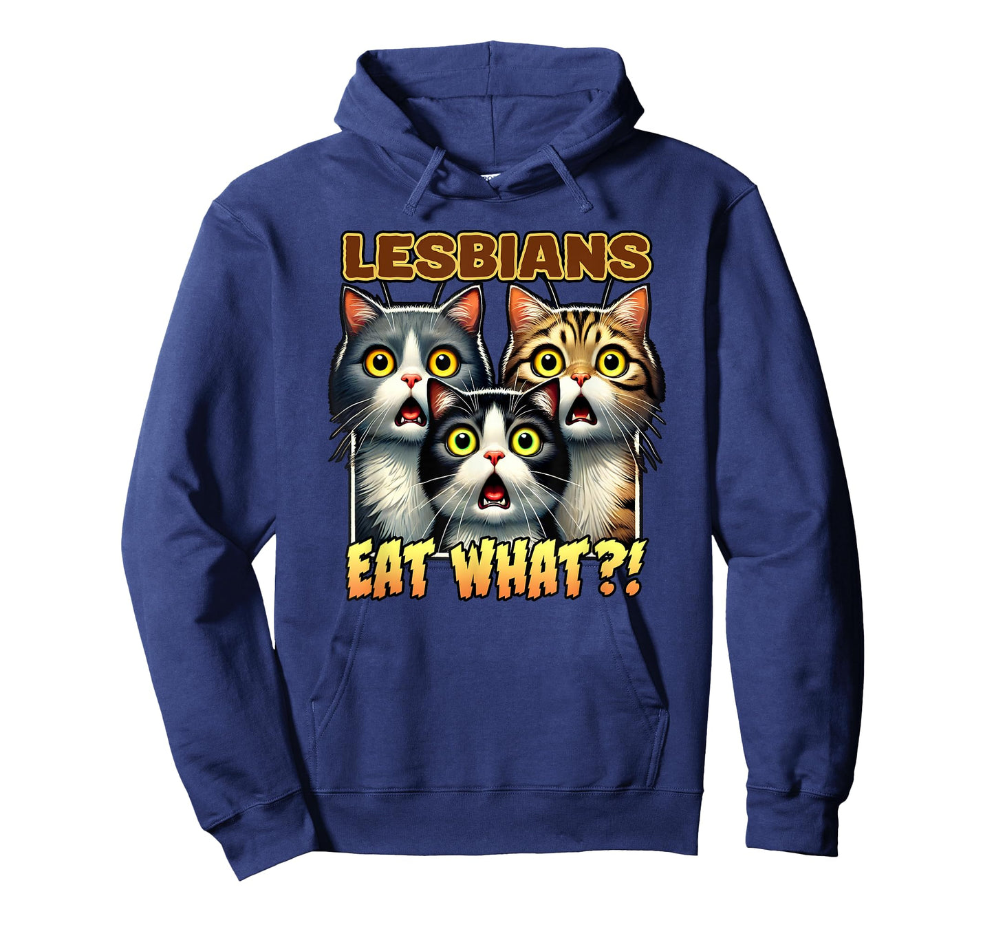 LESBIANS EAT WHAT Cat Sarcastic Adult Humor Gay Pride LGBTQ T-Shirt