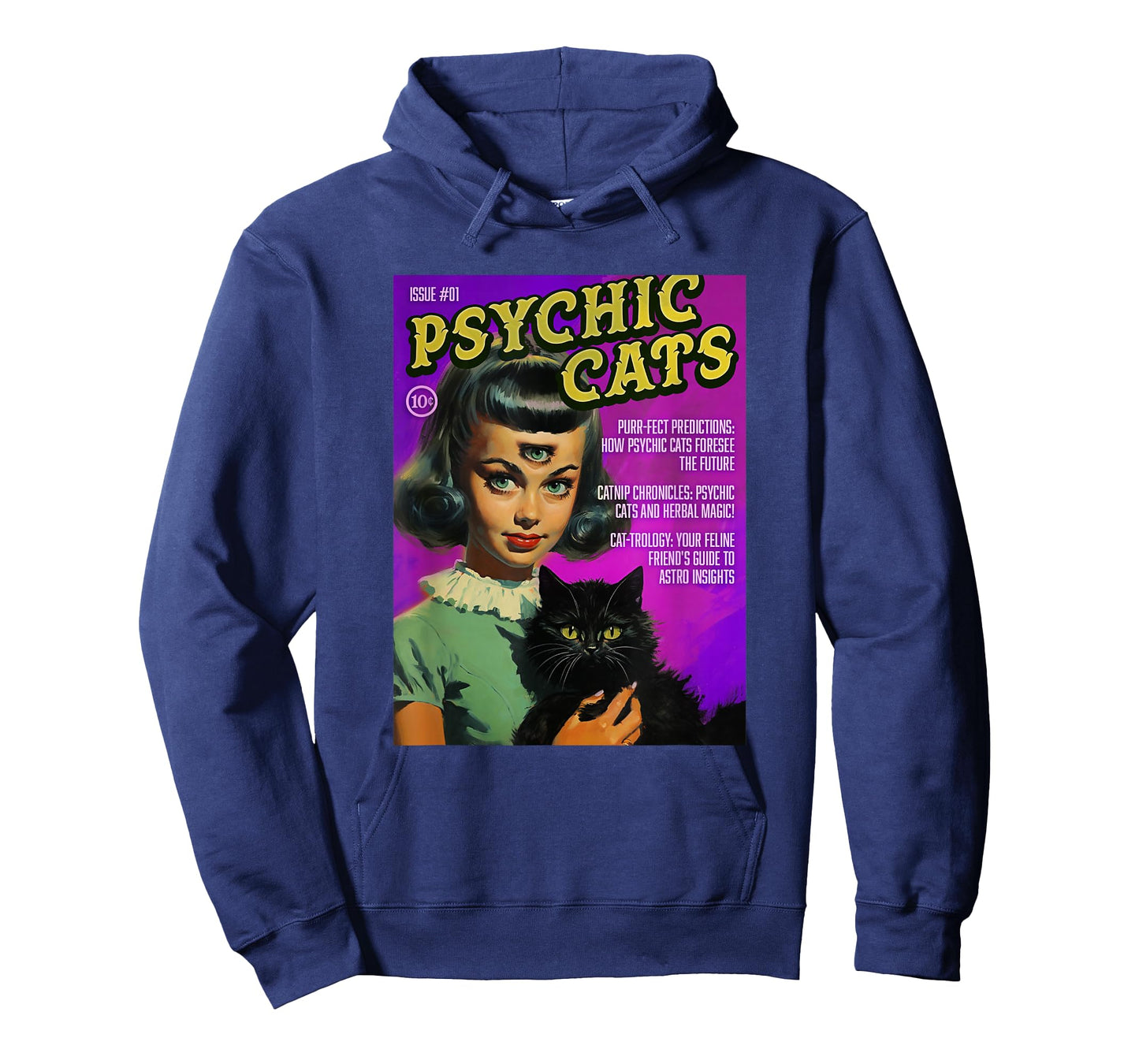 Psychic Cats 1950s Magazine Comic Cover T-Shirt