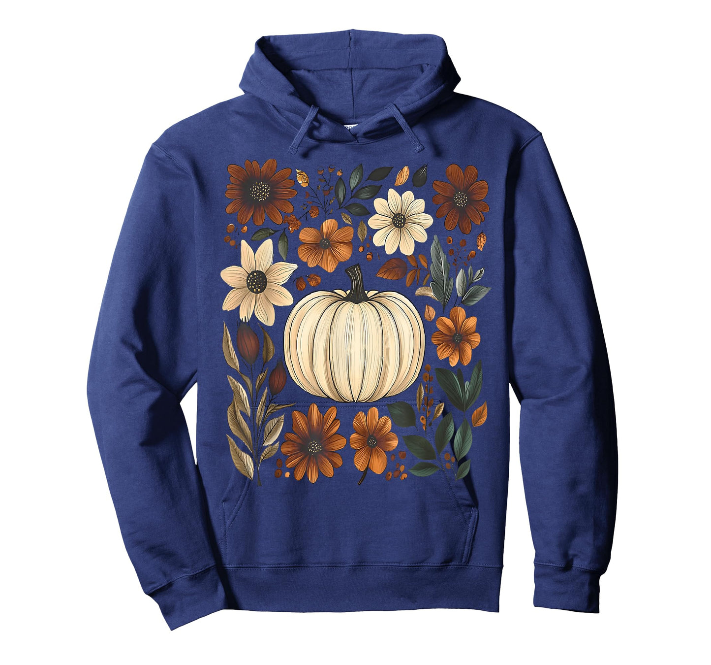 Pumpkin Season Wildflower Thanksgiving Autumn Fall Leaves T-Shirt