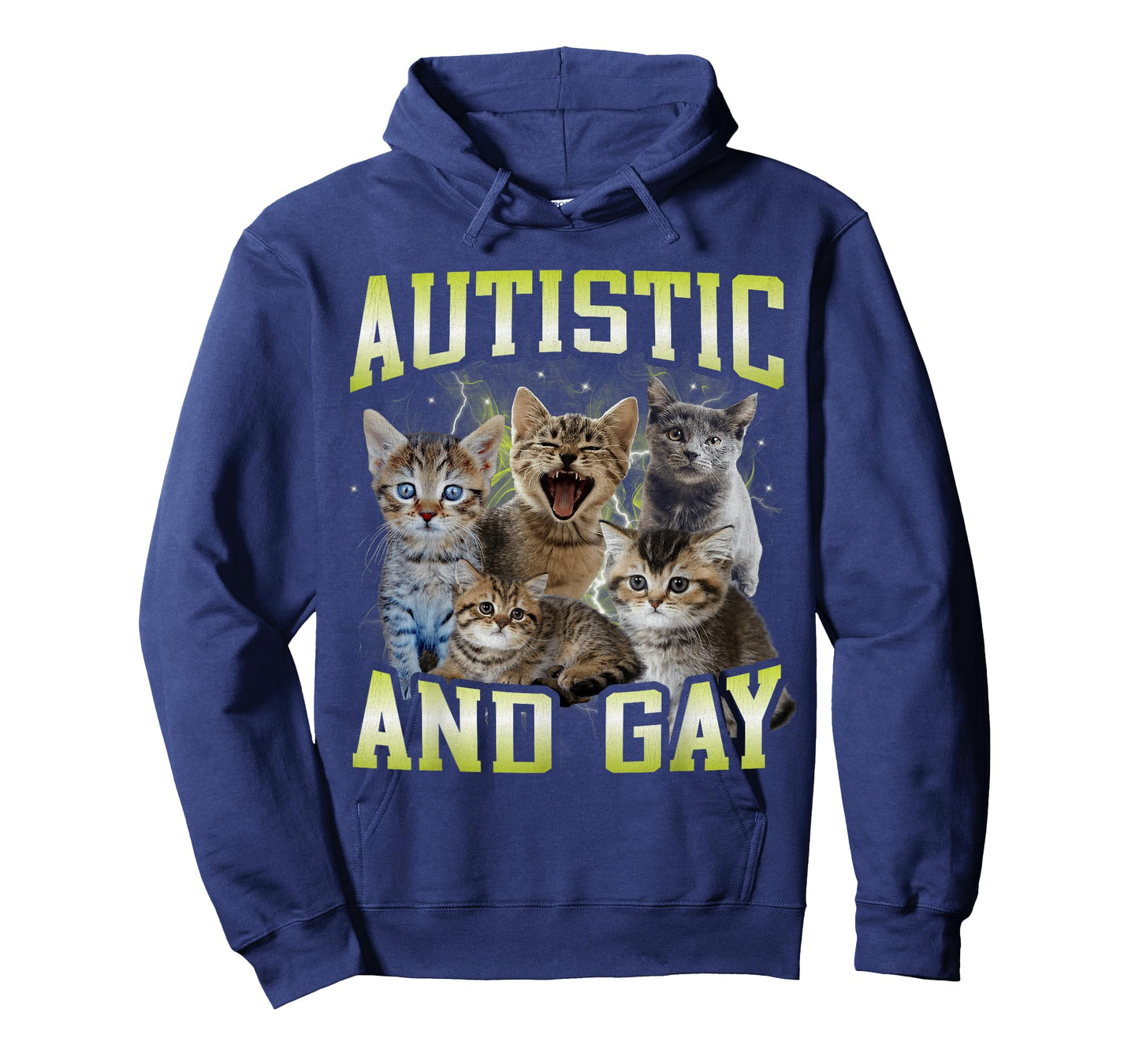 Autistic and Gay Funny Hard Cat Dank Meme Bootleg T-Shirt