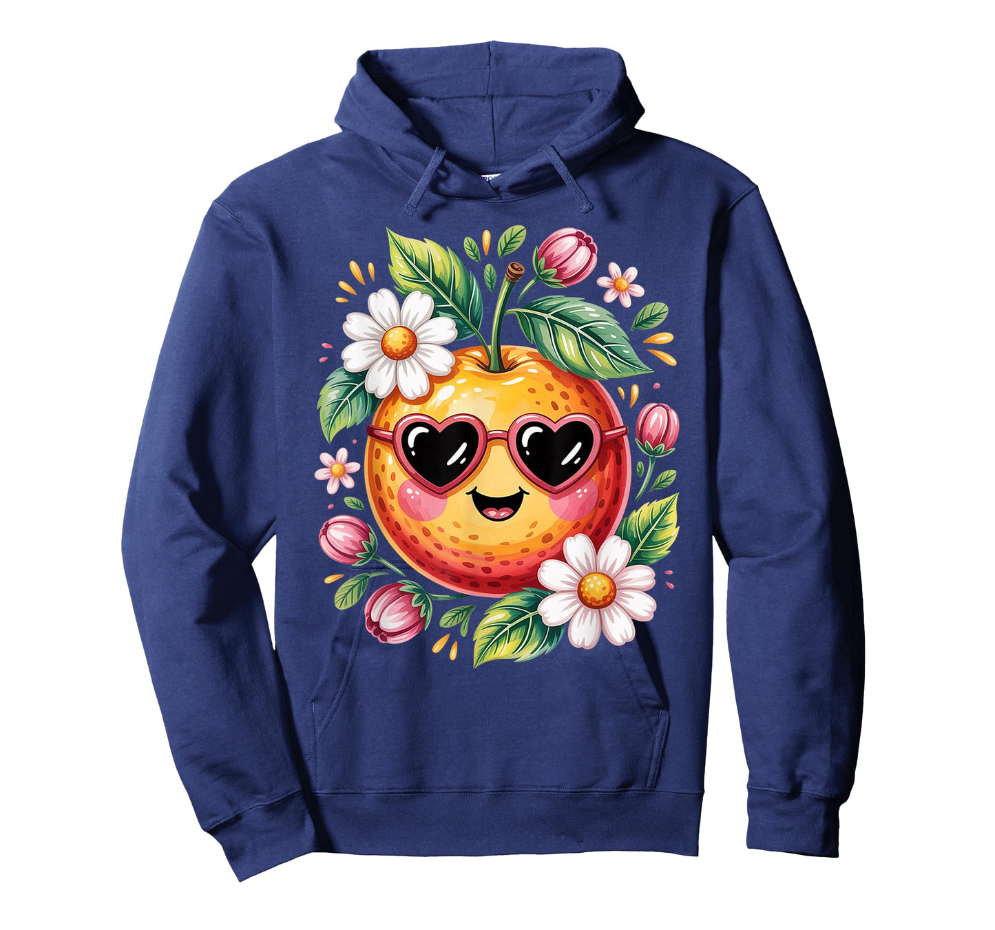 Cute Orange with Flower for Women & Girls - Oranges Fruit T-Shirt