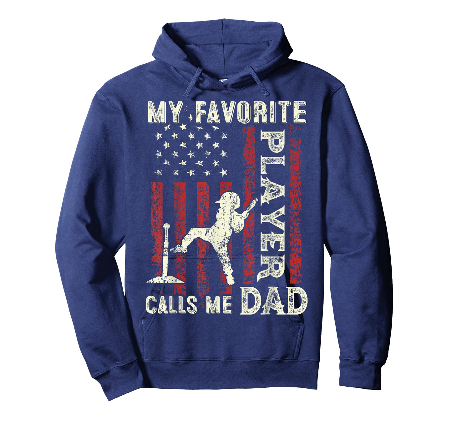 Father's Day Favorite Player Calls Me Dad US Flag T-Ball Dad T-Shirt