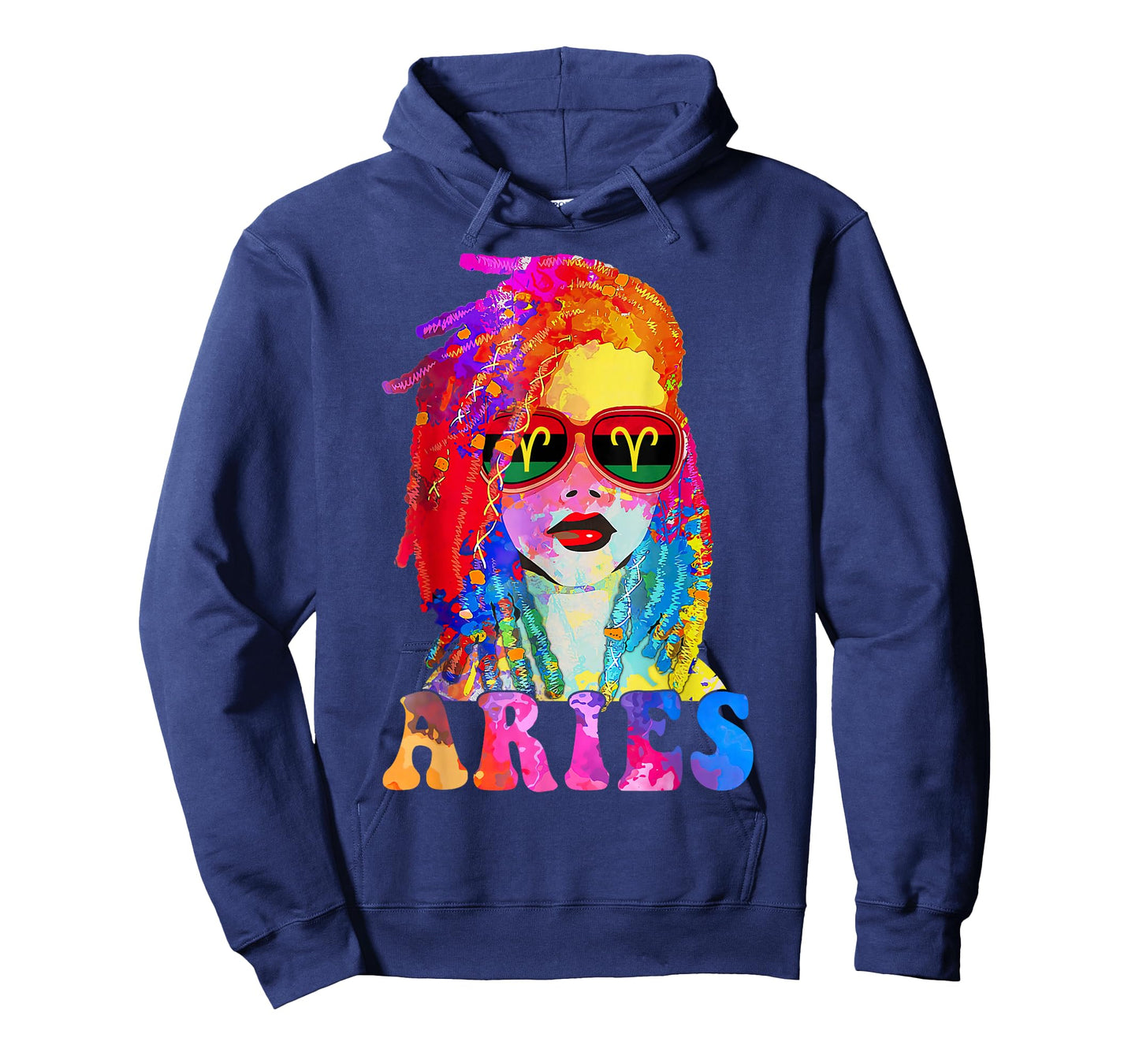 Aries Loc'd Woman Black Queen Art Zodiac Birthday T-Shirt