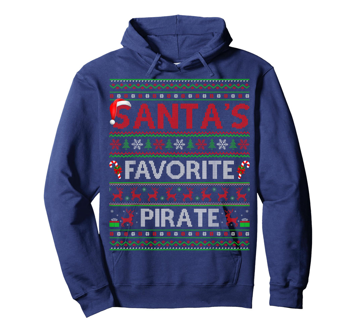 Santa Favorite Pirate Ugly Christmas Sweaters Funny Xmas T-Shirt