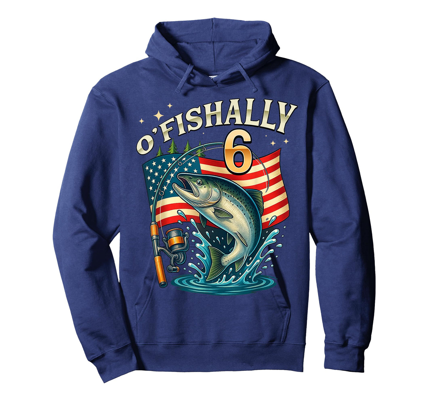 O'fishally 6 Years Old Fishing 6th Birthday Boys Kids T-Shirt