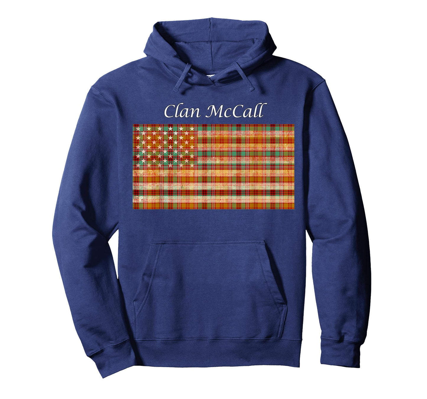 Clan McCall Scottish Tartan American Flag T-Shirt