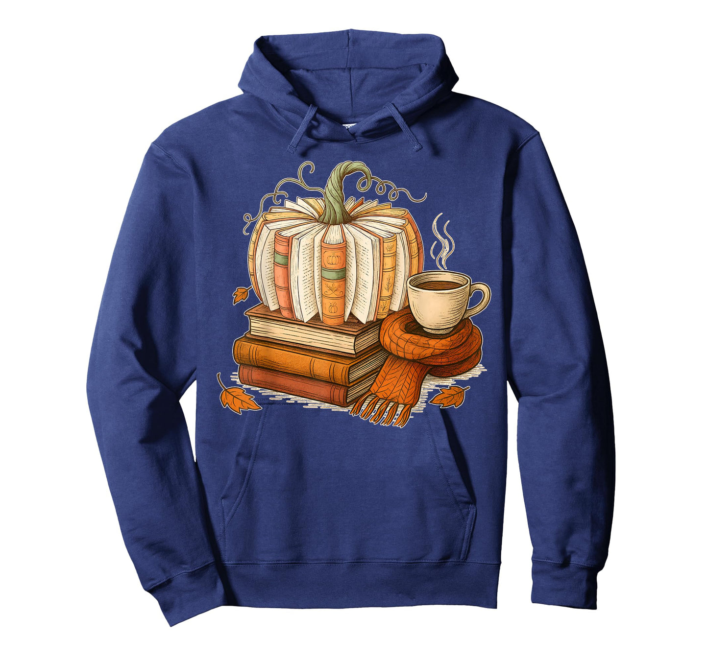 Fall Book Pumpkin Thanksgiving Reading Book Lovers Women Men T-Shirt