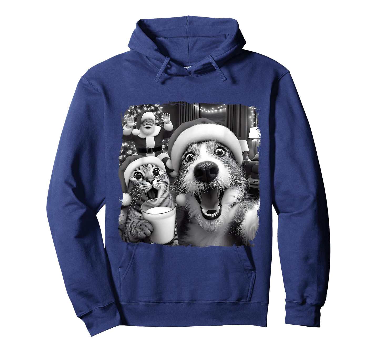 Santa Christmas Funny Cat Taking Selfie Racoon Xmas Holiday T-Shirt