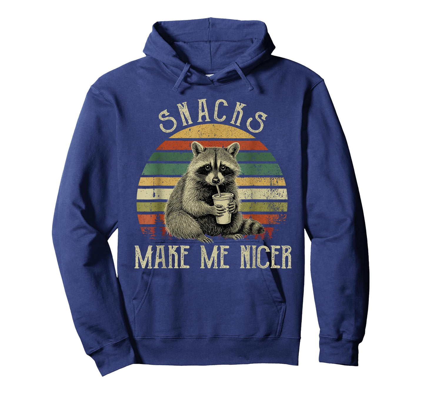 Funny Sarcastic Saying Raccoon Meme Snacks Make Me Nicer T-Shirt