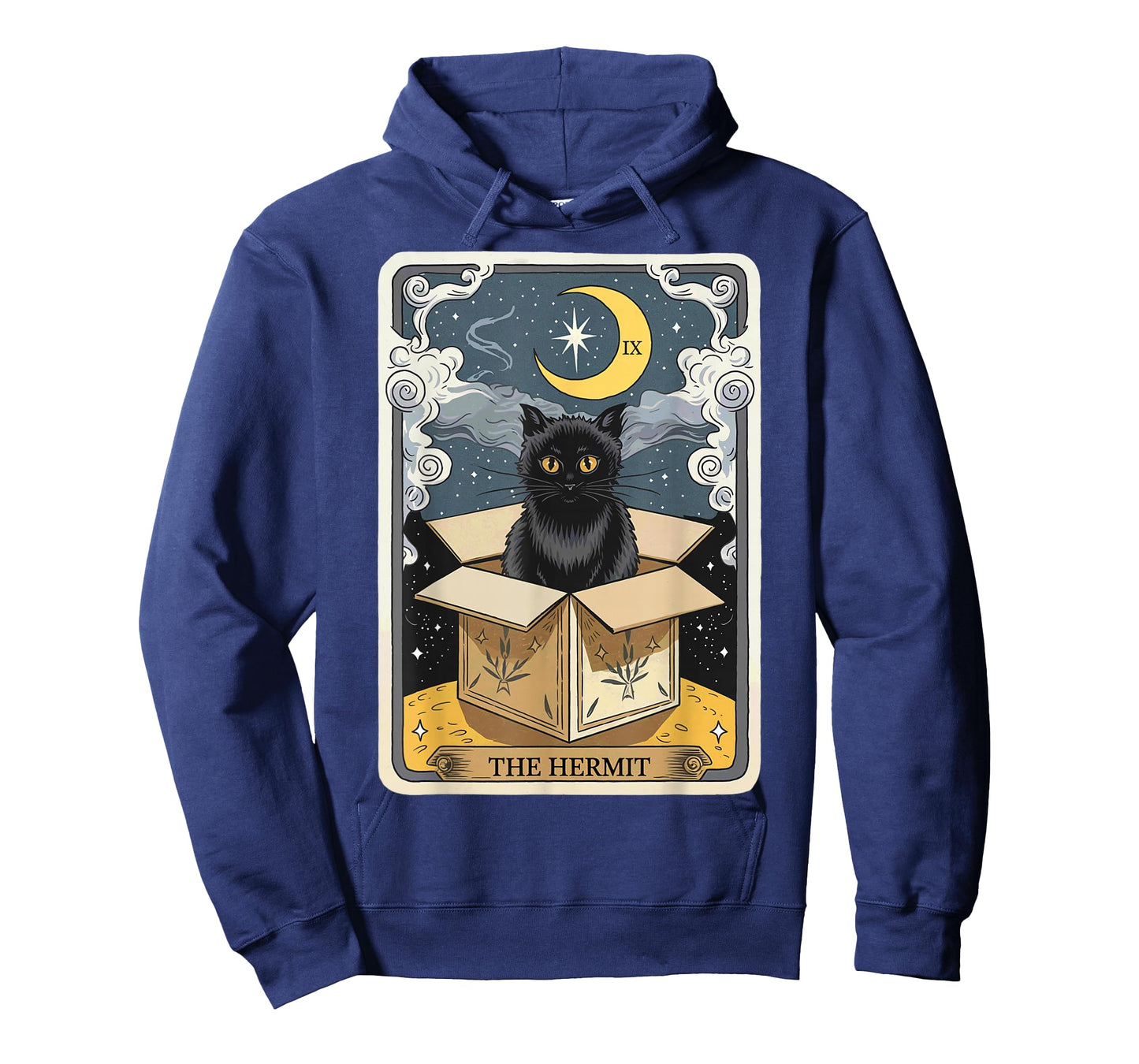 The Hermit Tarot Card Cat In Box Mystic Funny Cat Esoteric T-Shirt
