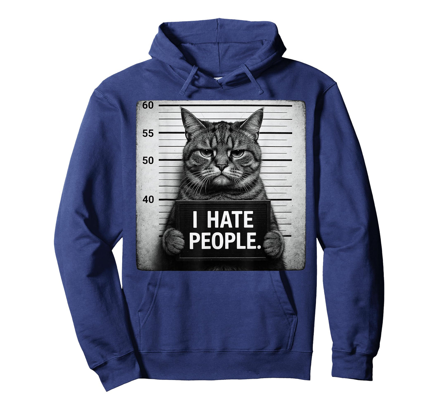 Funny Grumpy Tabby Moody Cat I Hate People T-Shirt