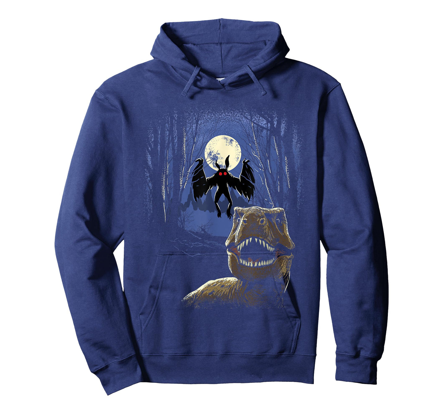 Scared Dinosaur Selfie Dinosaur With Mothman Monster Cryptid T-Shirt