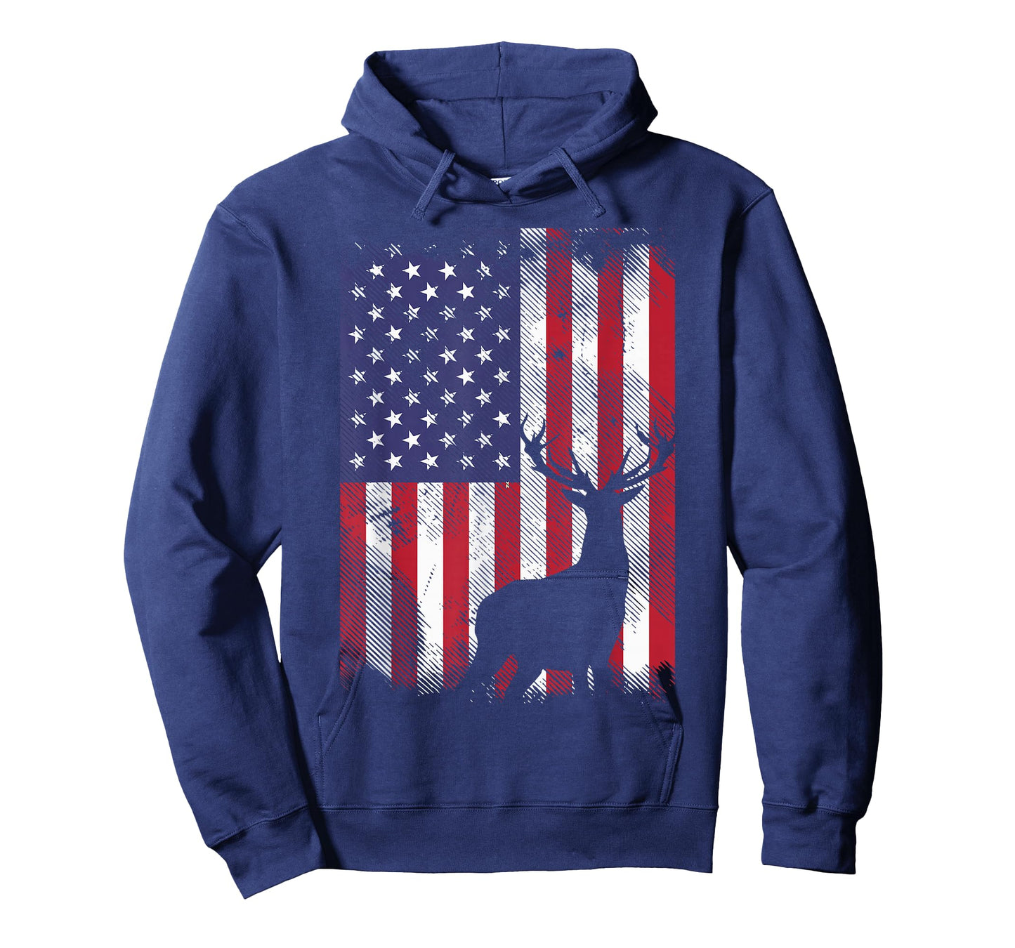 American Flag Deer Elk Hunting USA Patriotic Hunter Gift T-Shirt