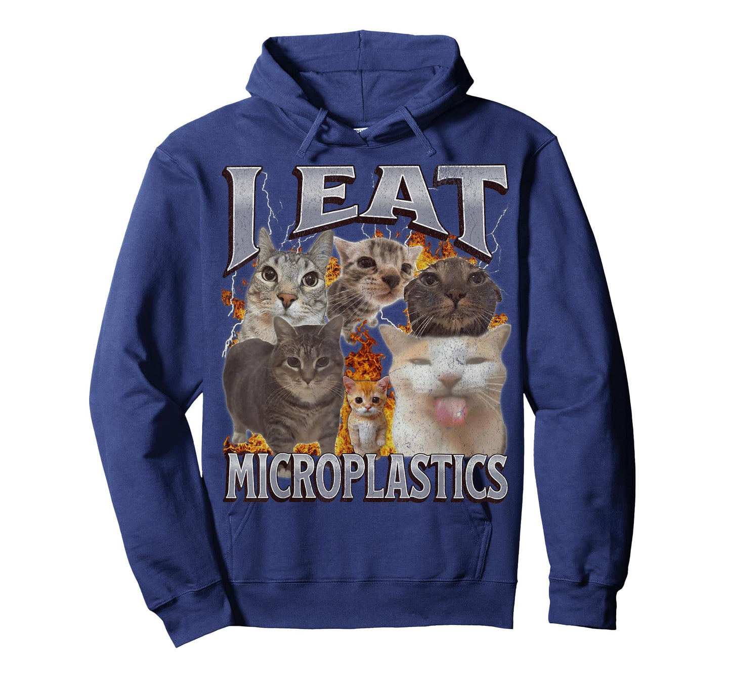 I Eat Microplastics Funny Cat Meme Bootleg Graphic T-Shirt for Men Women