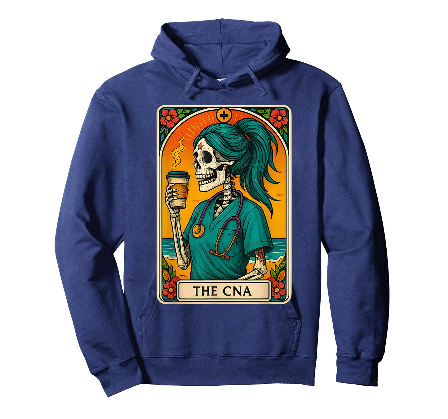 CNA Skeleton Tarot Card Funny Certified Nurse Halloween T-Shirt