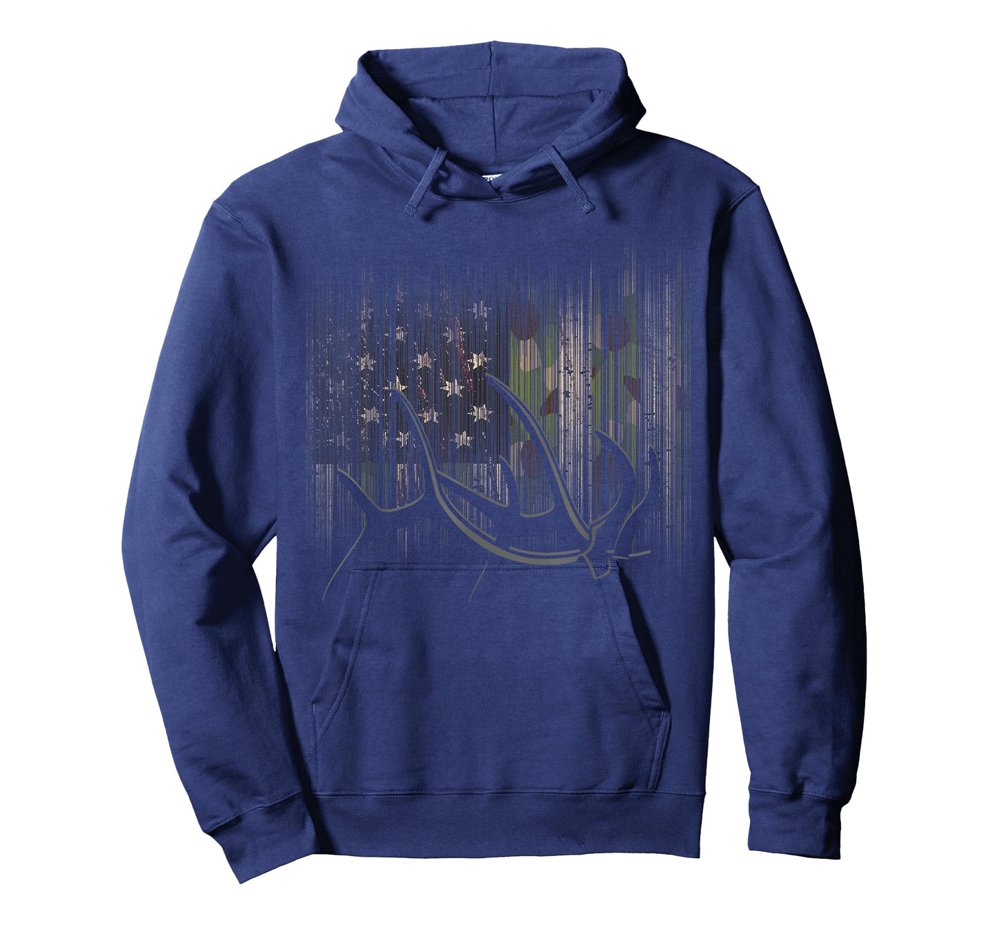 American Flag Outdoor Antlers Elk Deer T-Shirt