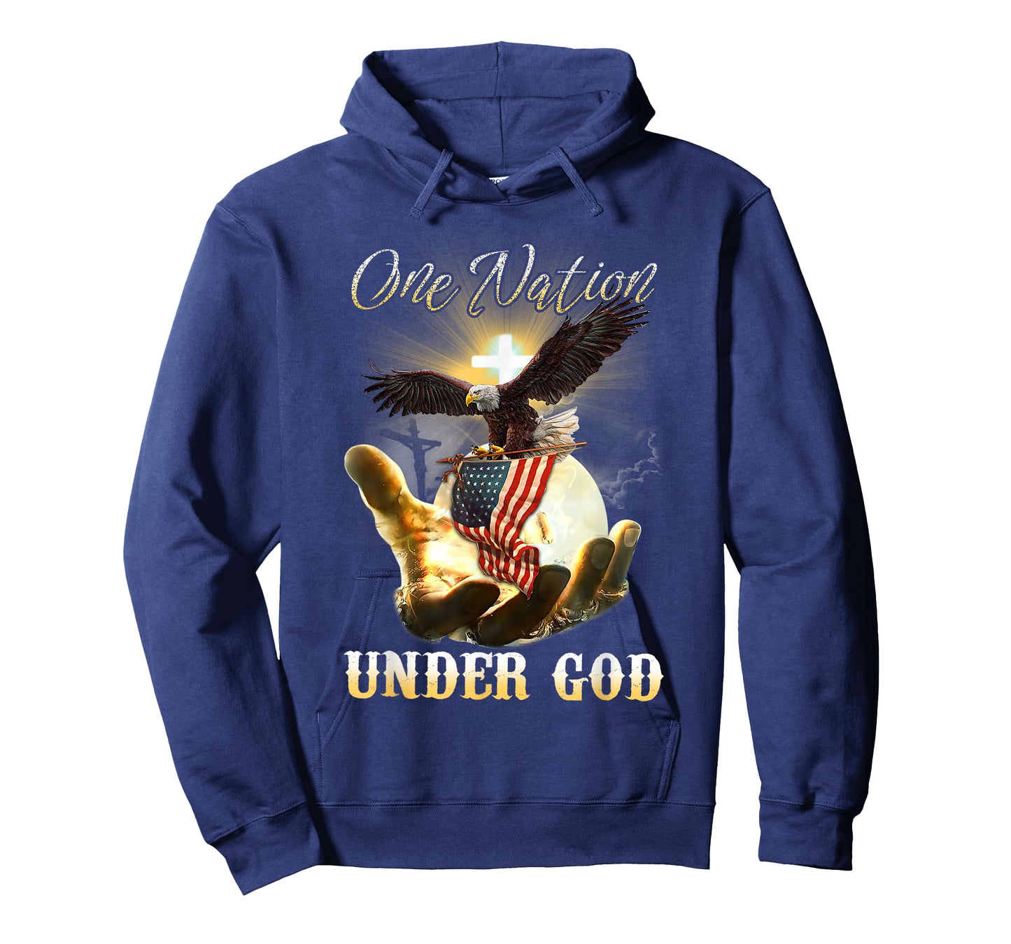 Eagle USA Christian Patriot One Nation Under God T-Shirt Small