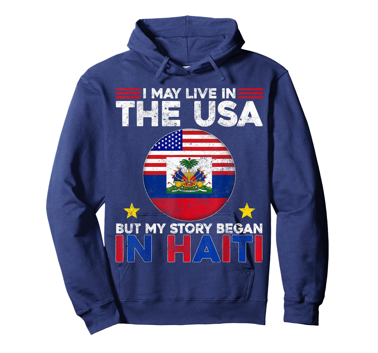Live In USA My Story Began In Haiti Haitian Flag Day Gifts T-Shirt