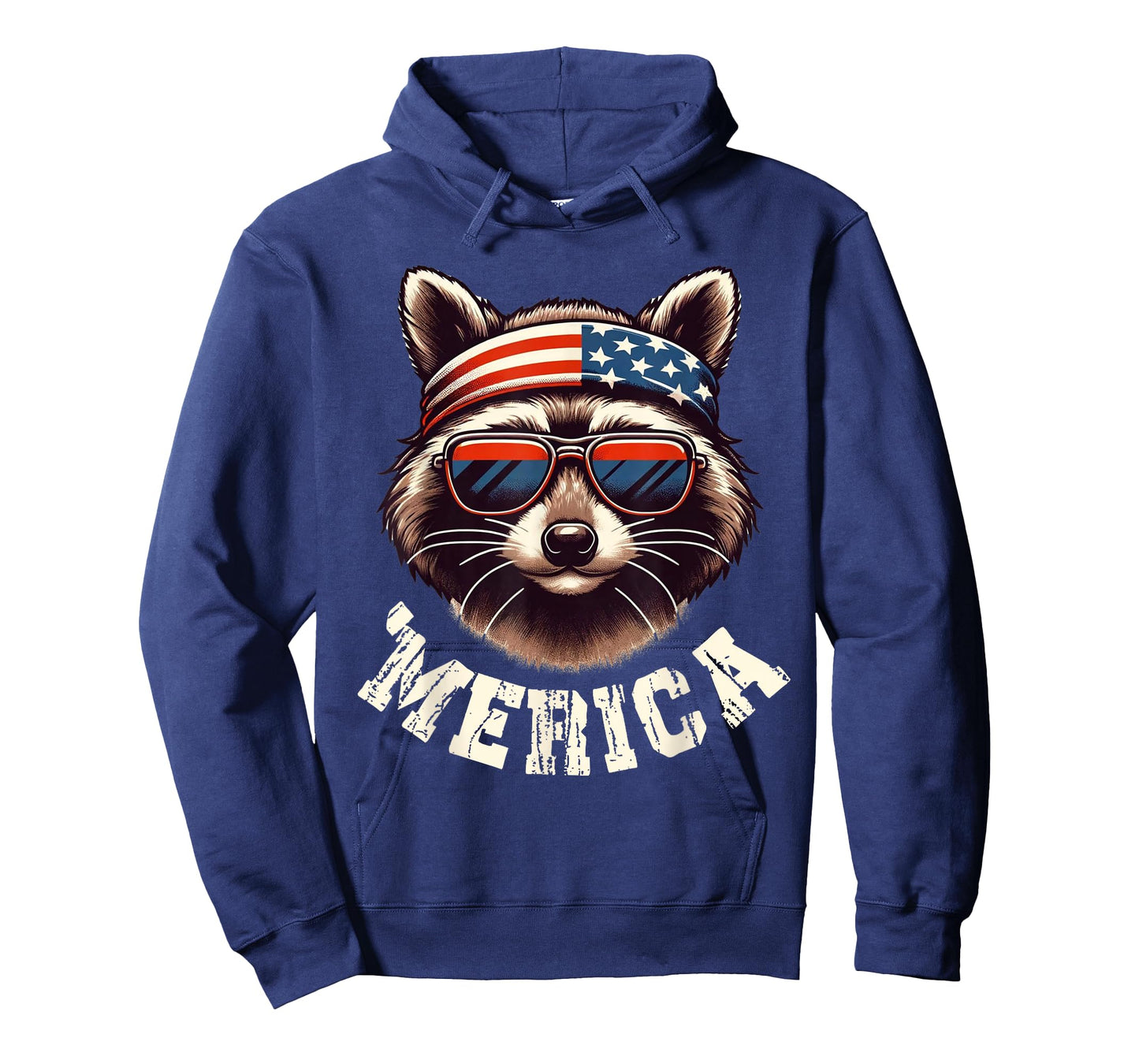 Funny Raccoon 4th of July American Flag Patriotic Raccoon T-Shirt