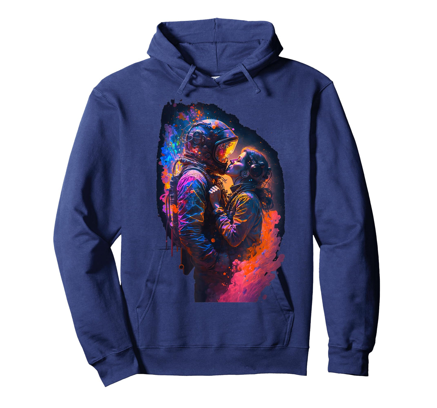 Astronaut Love Couple Kiss Outer Space | Colorful Astronaut T-Shirt