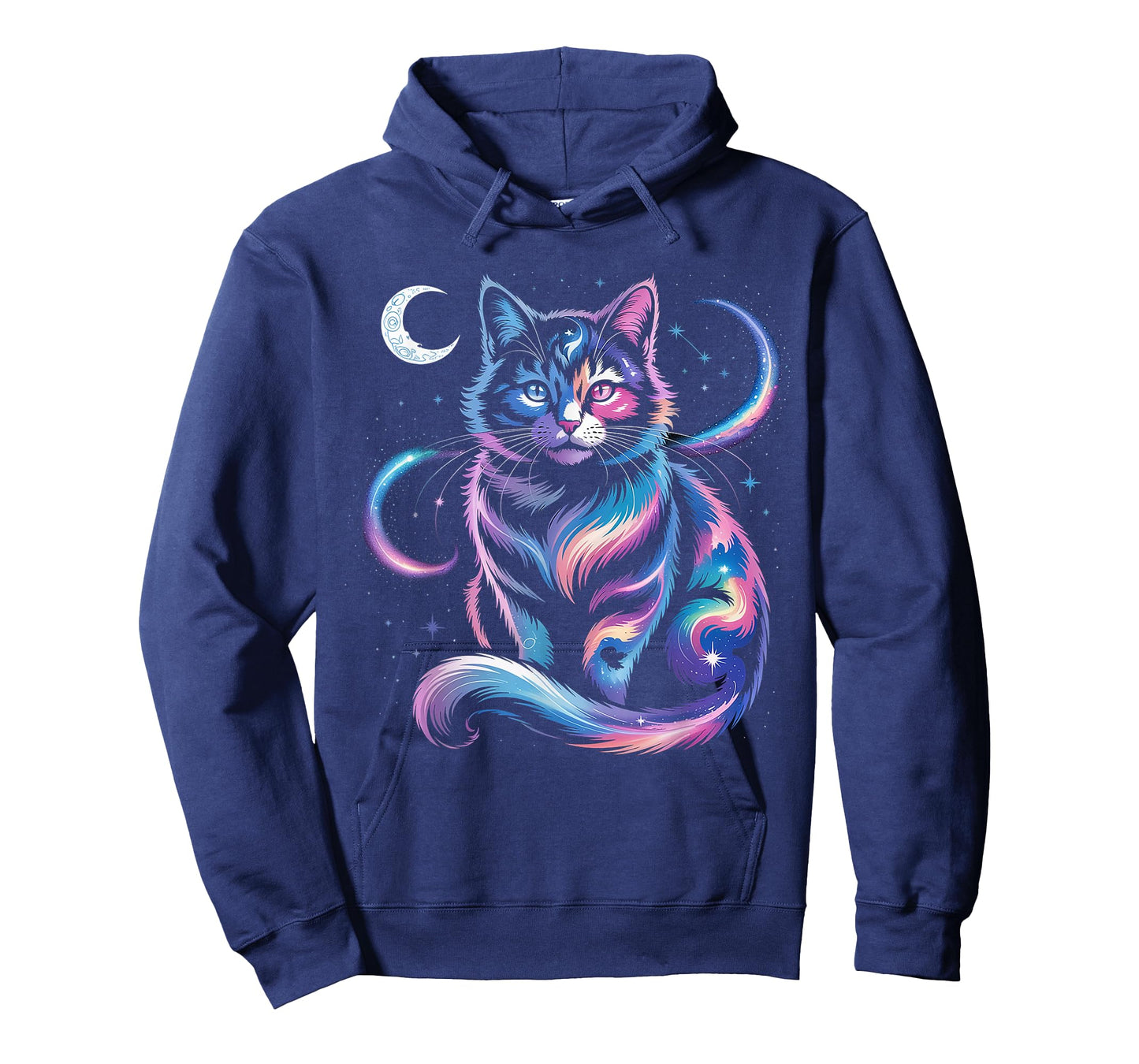 Mystical Space Cosmic Cat T-Shirt - Galaxy Kitten Graphic T-Shirt
