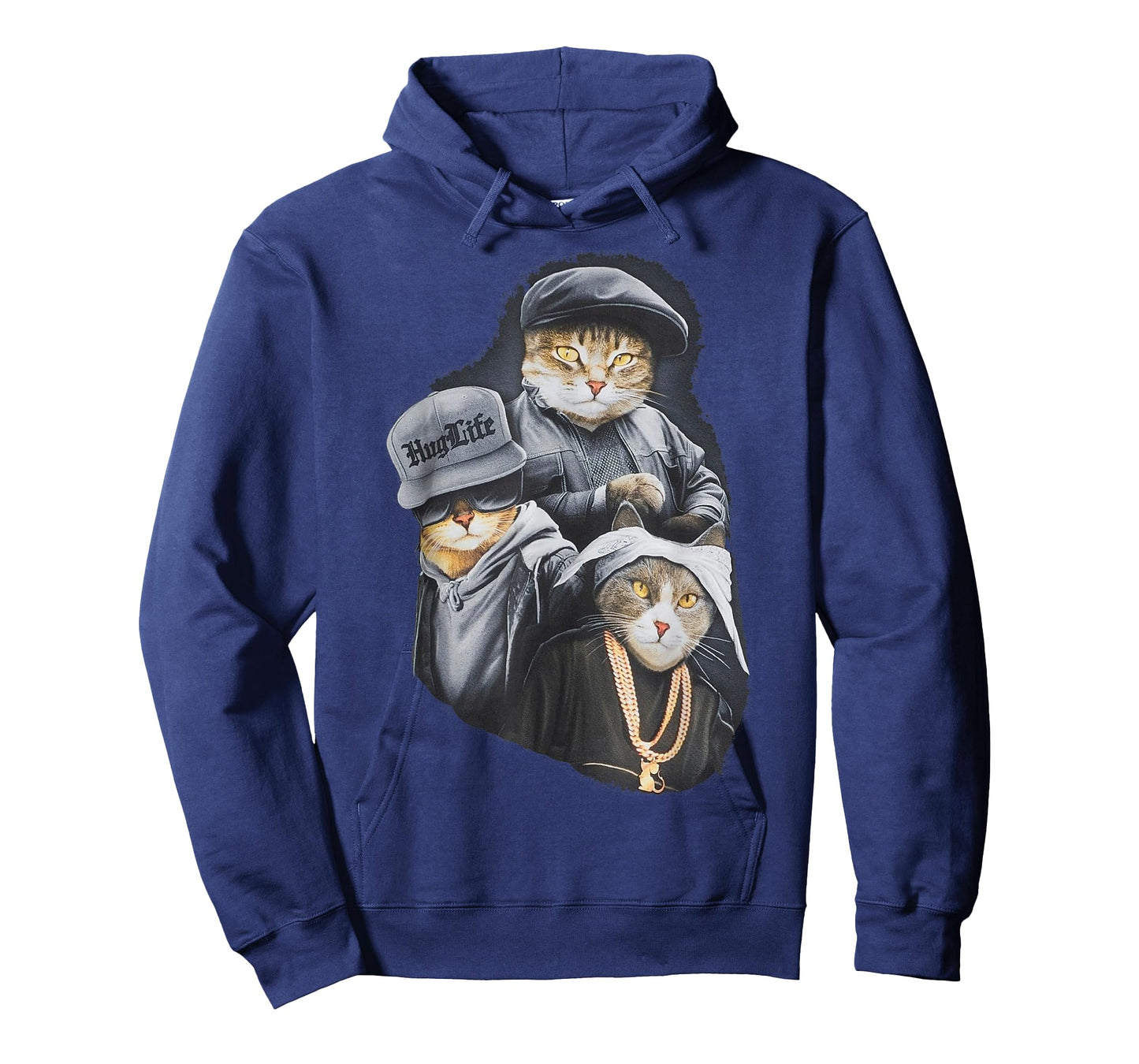 Hug Life Cat Designs Black Unisex Adult Classic Fit Modern Classic Cartoon Life T-Shirt