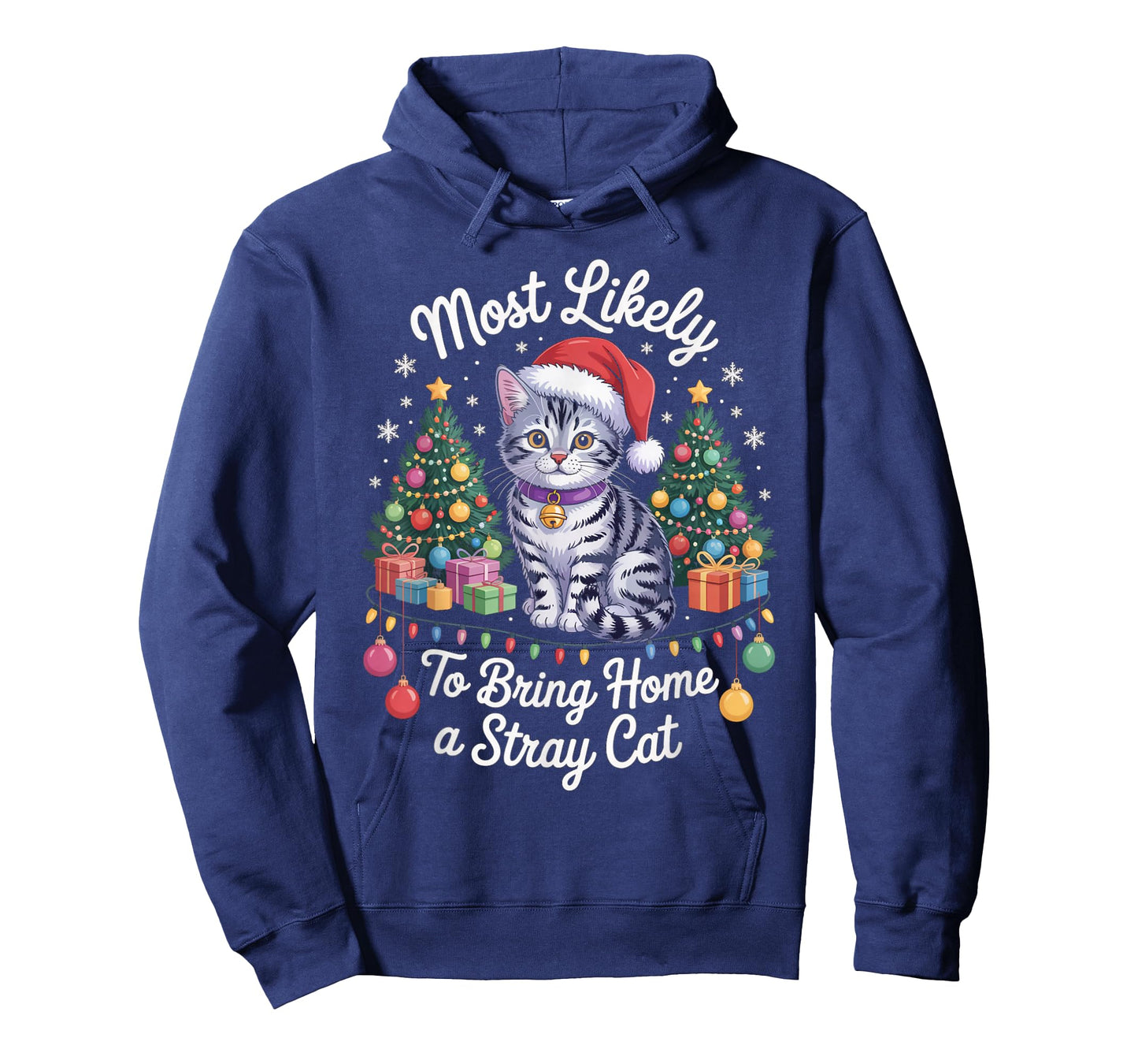 Most Likely to Bring Home A Stray Cat Funny Xmas Gifts T-Shirt