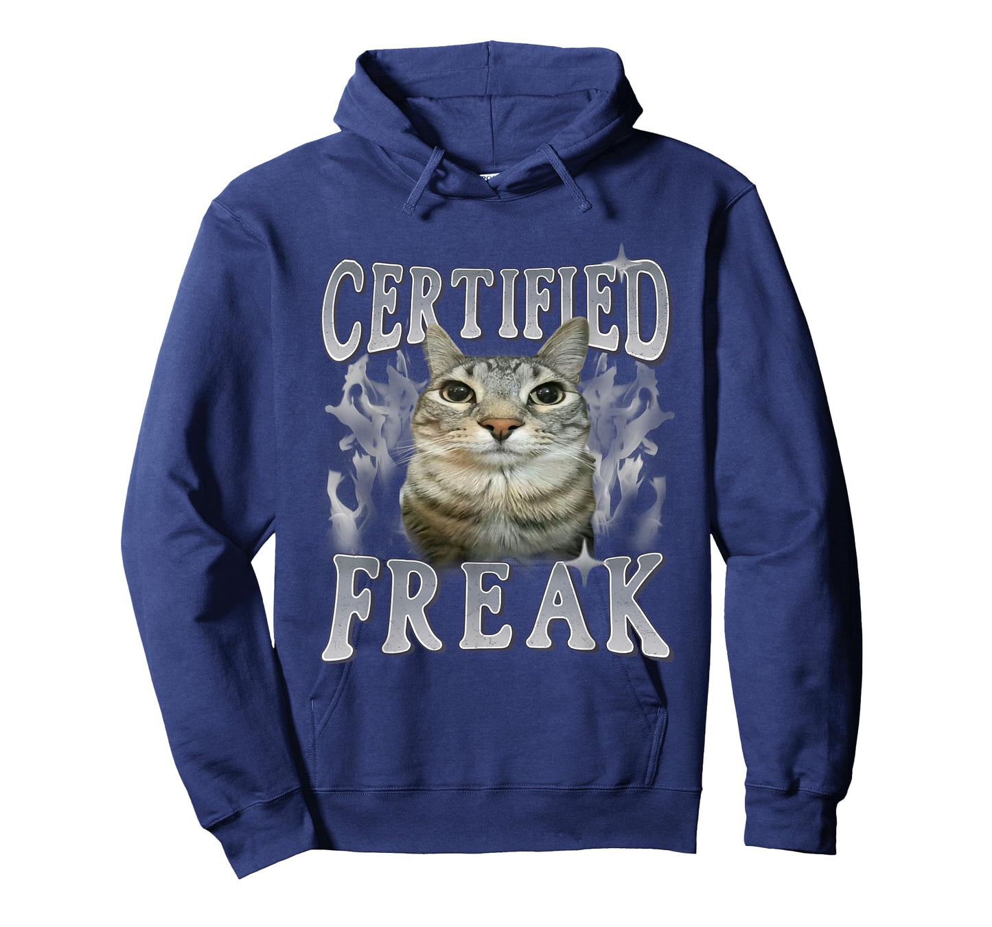 Certified Freak Funny Cat Meme Vintage Kitty Graphic T-Shirt