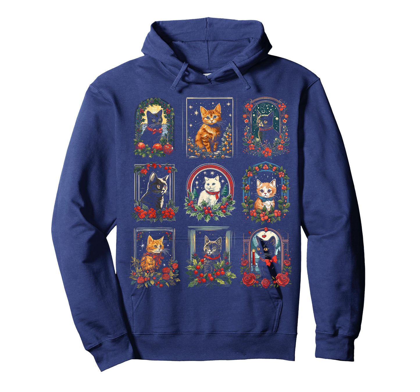 Vintage Kitten Christmas Cats T-Shirt for Women & Men