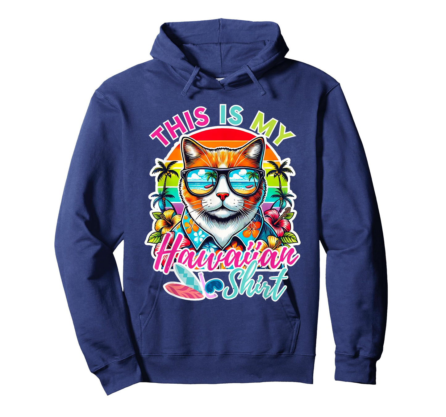 This Is My Hawaiian Shirt Funny Cat Party Oahu Hawaii T-Shirt for Men Women Girls Kids