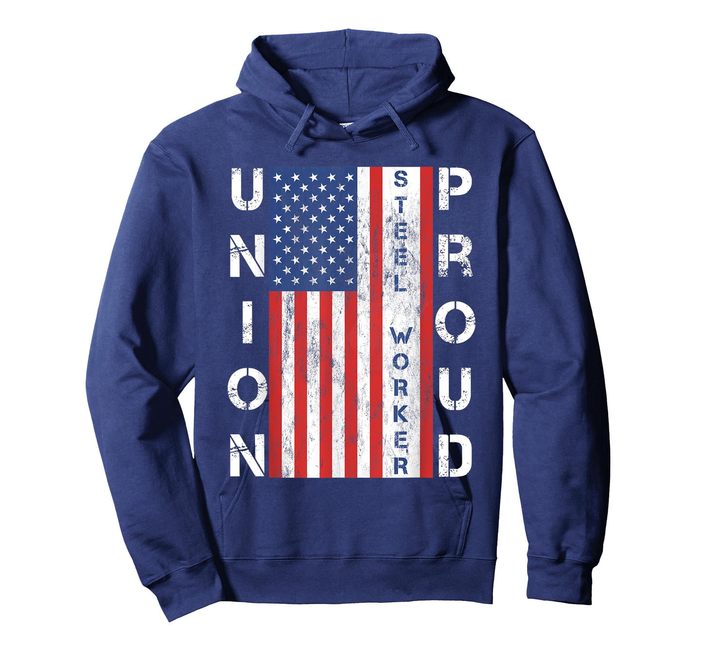 Union Proud American Flag Steel Worker Women Men T-Shirt