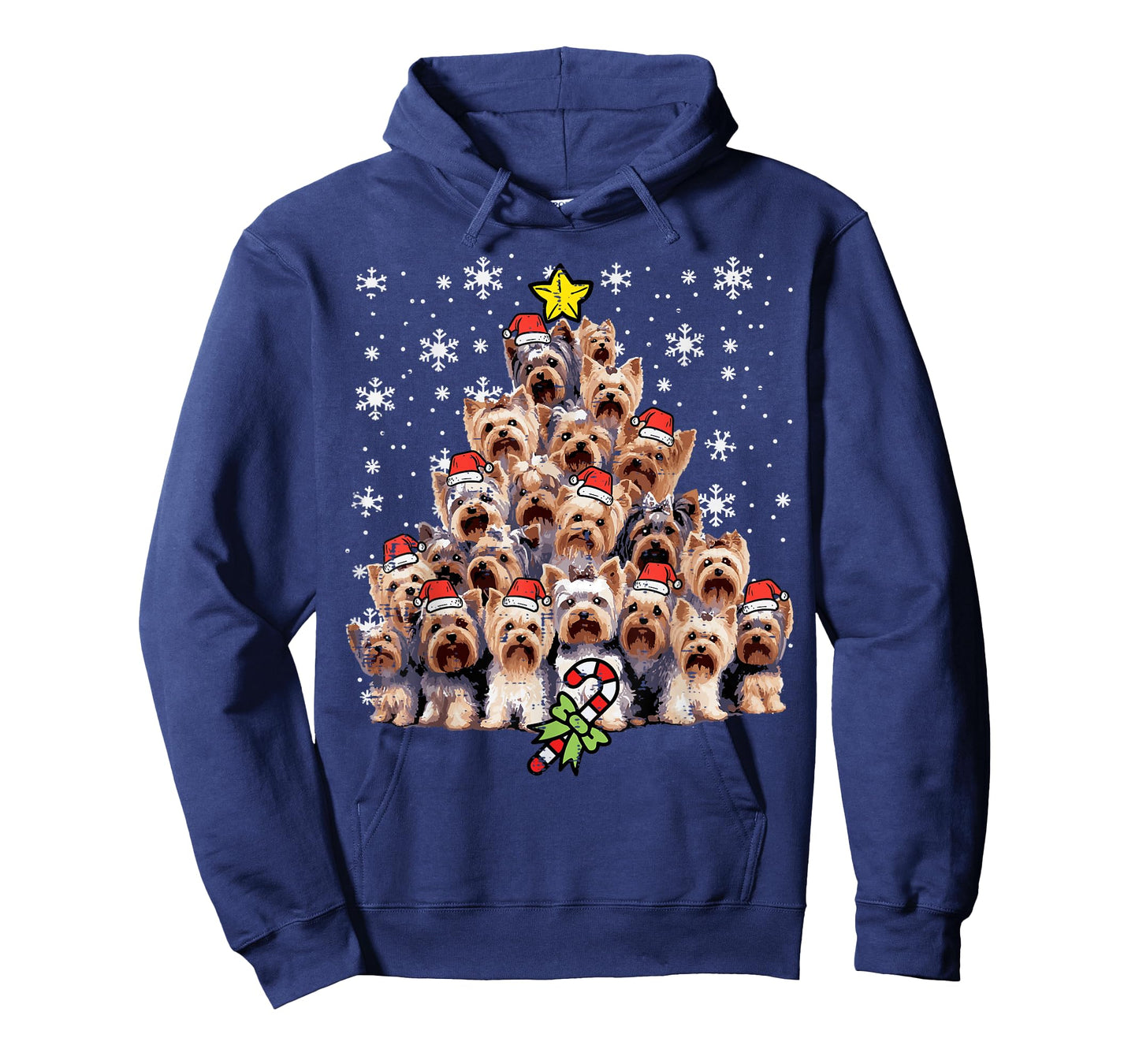 Yorkie Dogs Christmas Tree Xmas Holiday Pet Men Women Kids T-Shirt