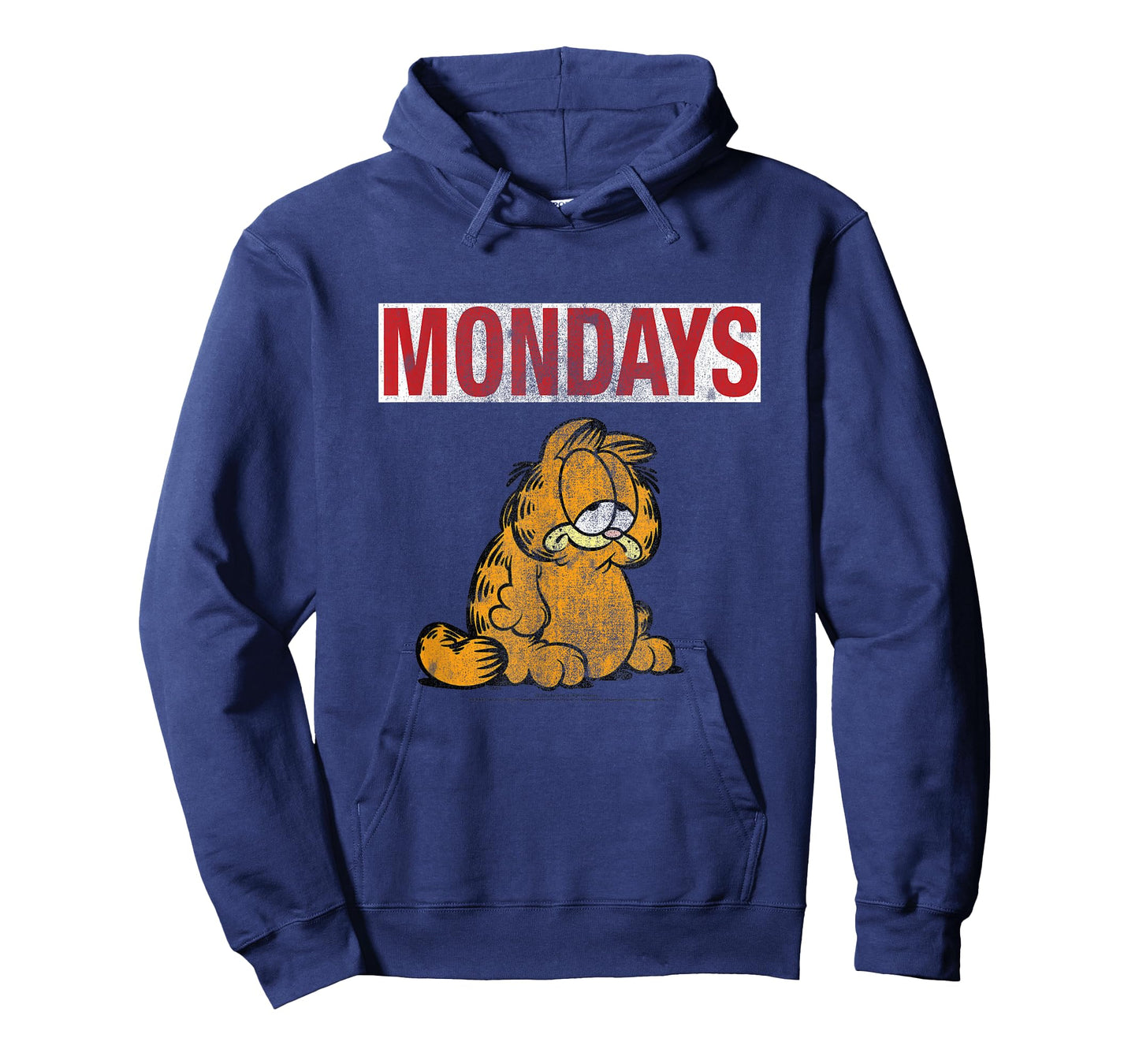 Garfield Hates Mondays Distressed Cat Cartoon T-Shirt