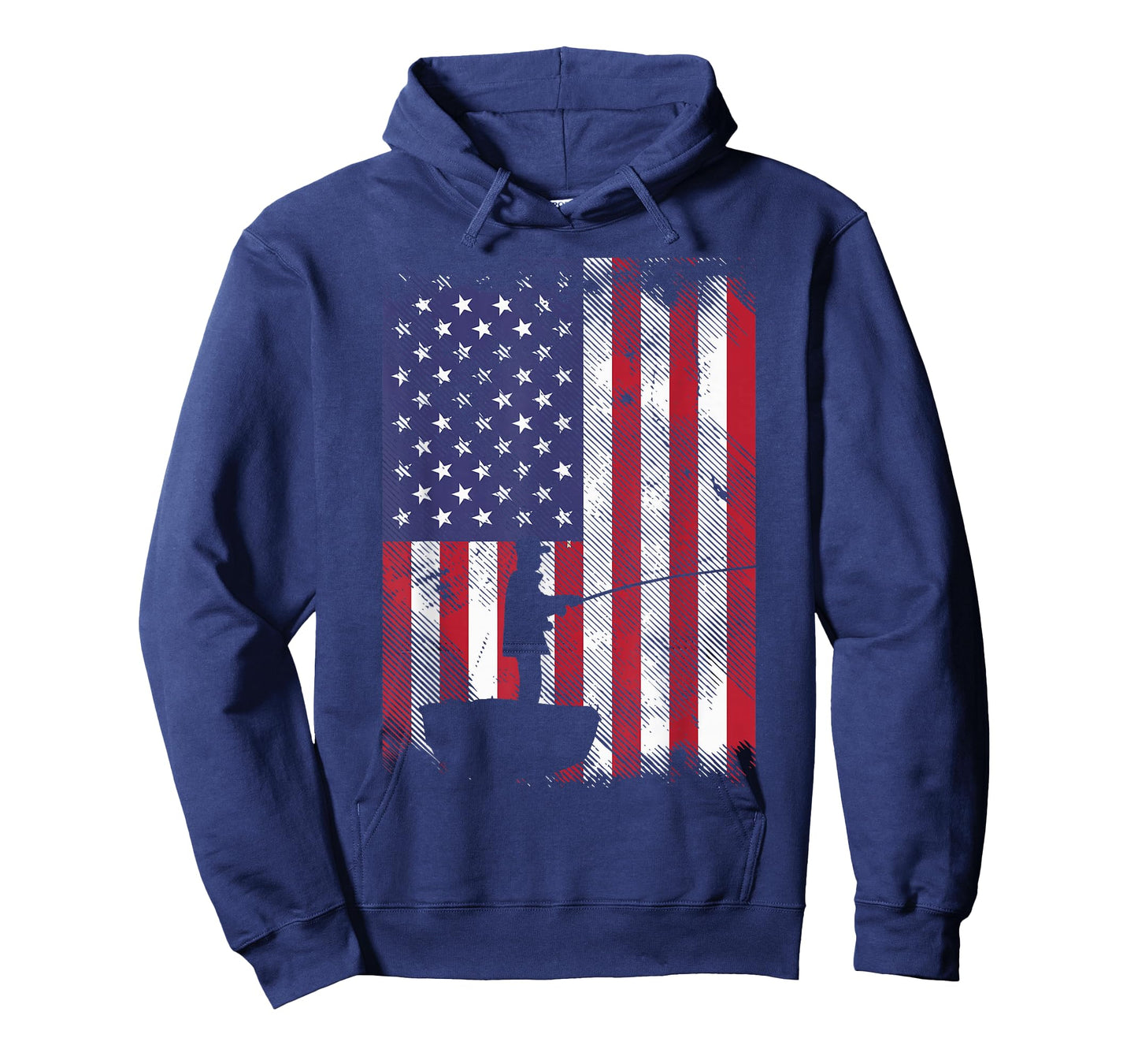 America Flag Fisherman Vintage Fishing Patriotic Angler Gift T-Shirt