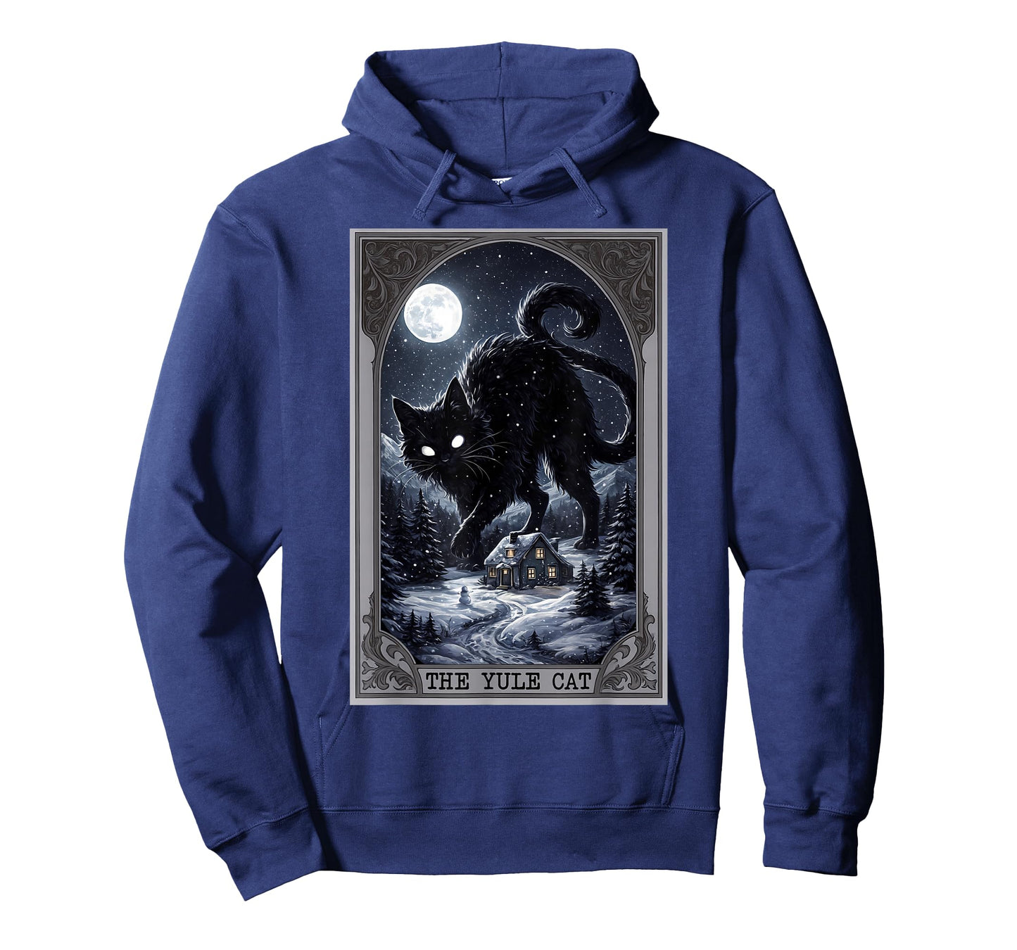Creepmas Vintage The Yule Cat Tarot Card Dark Christmas T-Shirt