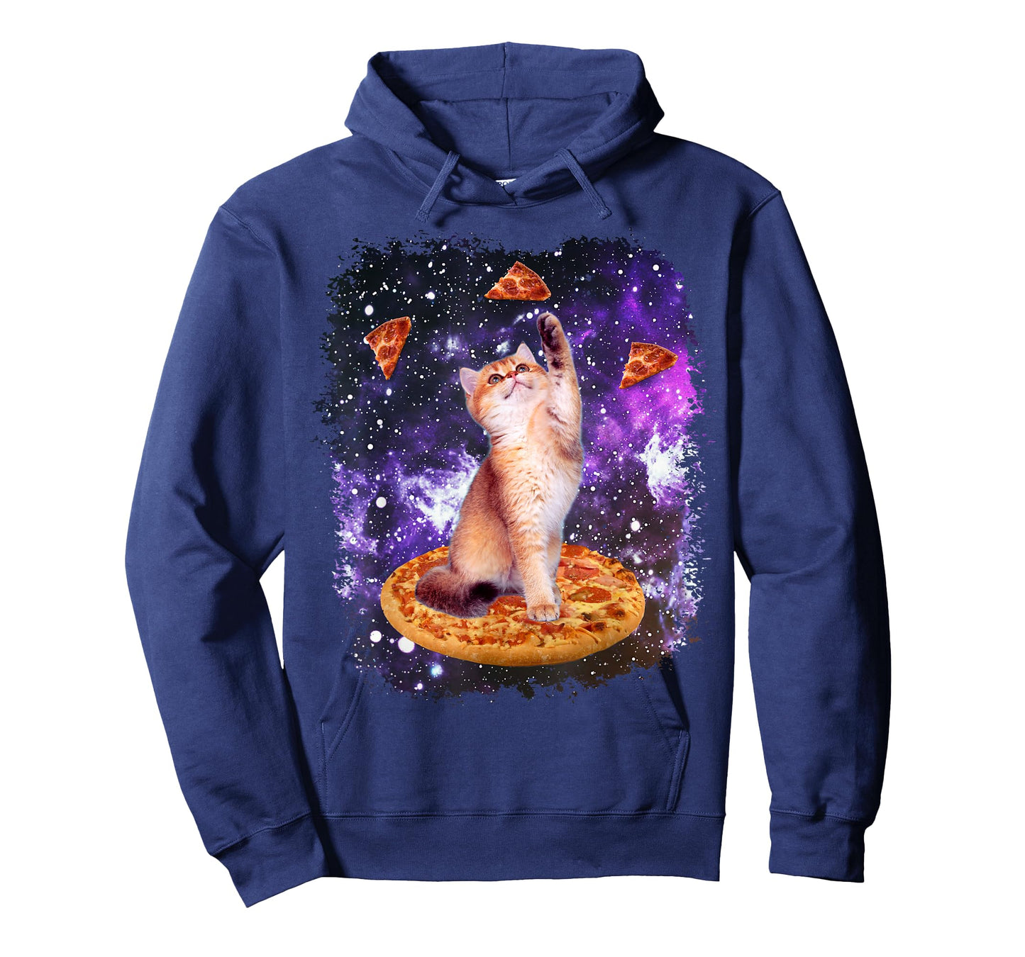 Space Cat Pizza Cat Galaxy Cute Kitty In Space Pizza Lovers T-Shirt